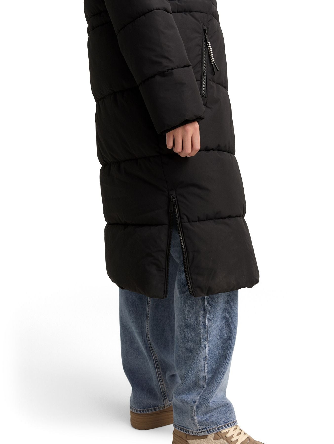 Puffer-Mantel mit Kapuze