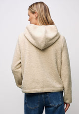 Teddy-Jacke mit Kapuze