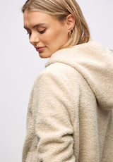 Teddy-Jacke mit Kapuze