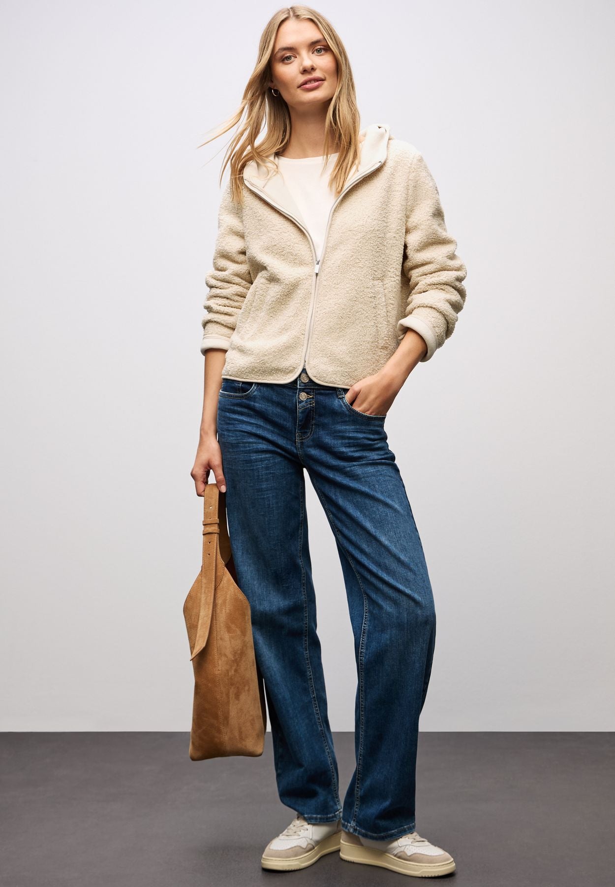 Teddy-Jacke mit Kapuze