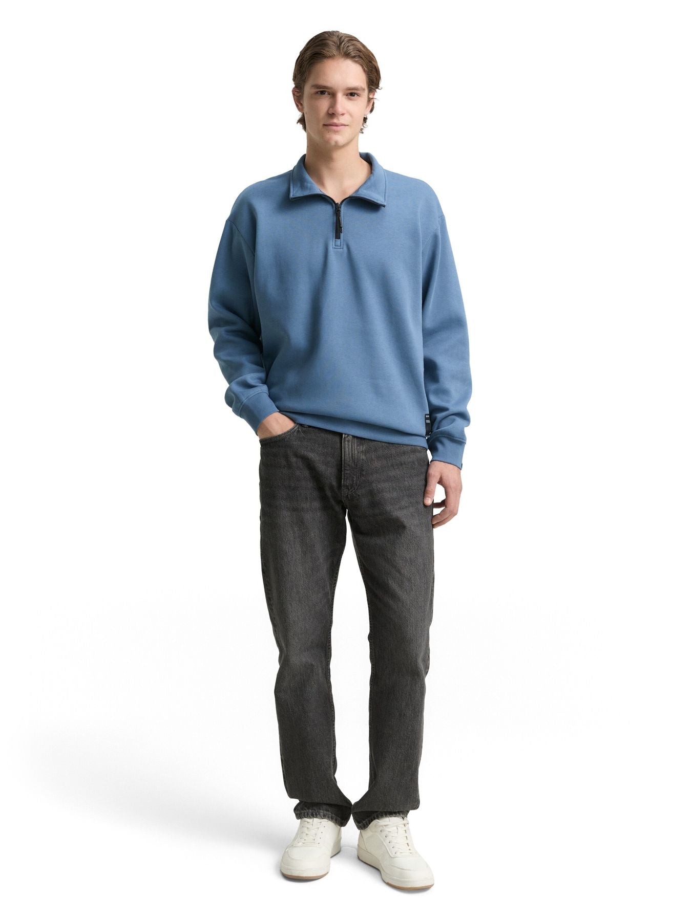 Troyer Sweatshirt mit Logo-Badge