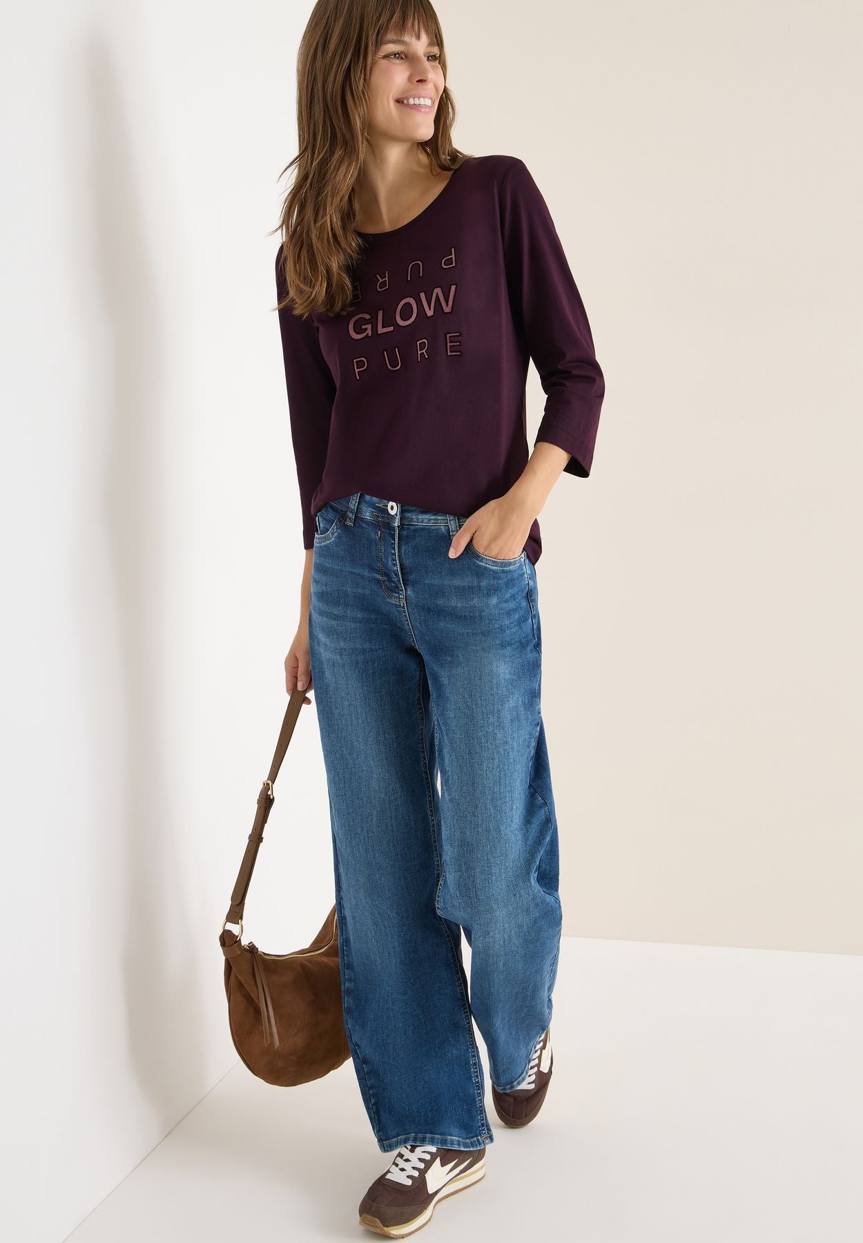 Shirt mit Glitzer-Wording