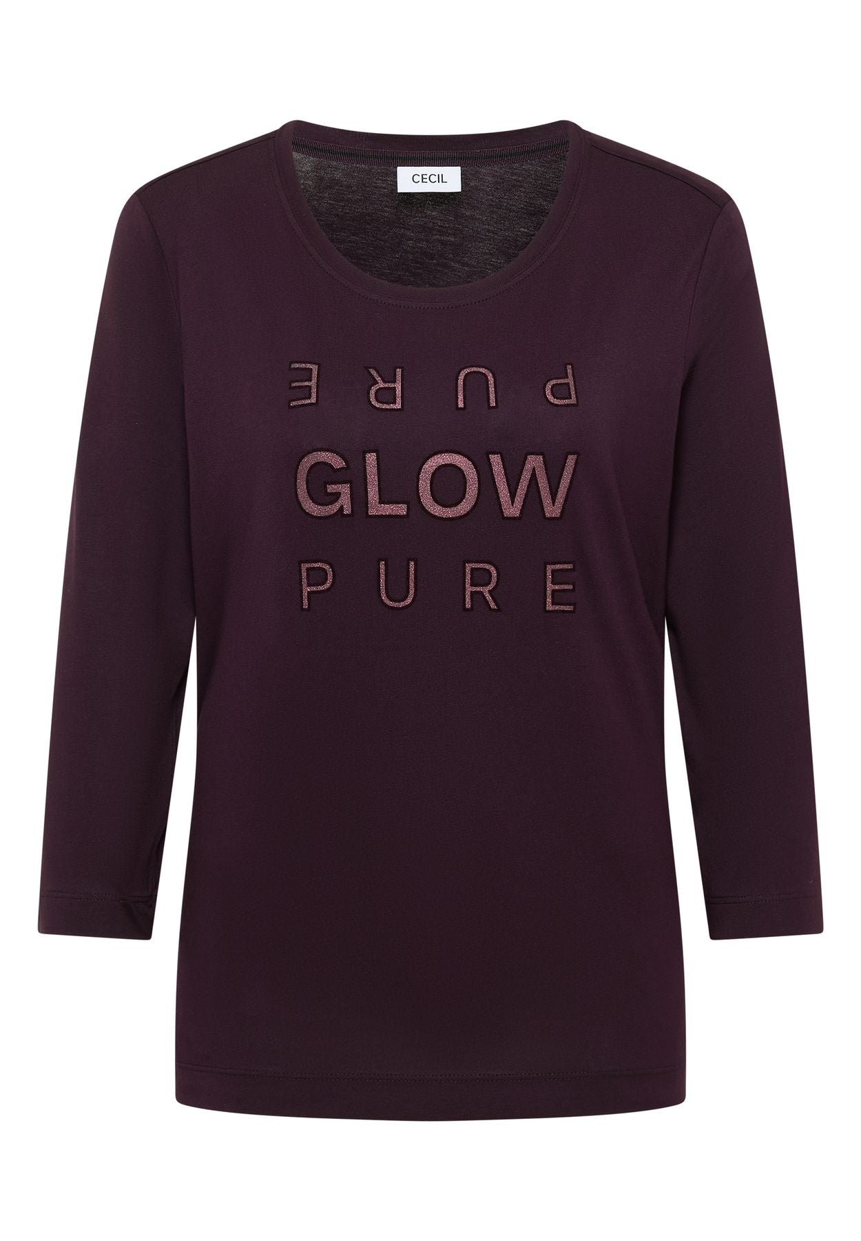 Shirt mit Glitzer-Wording