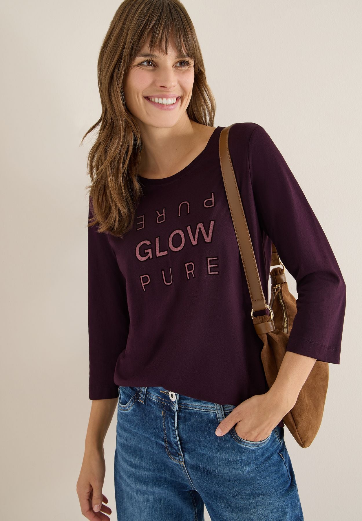 Shirt mit Glitzer-Wording