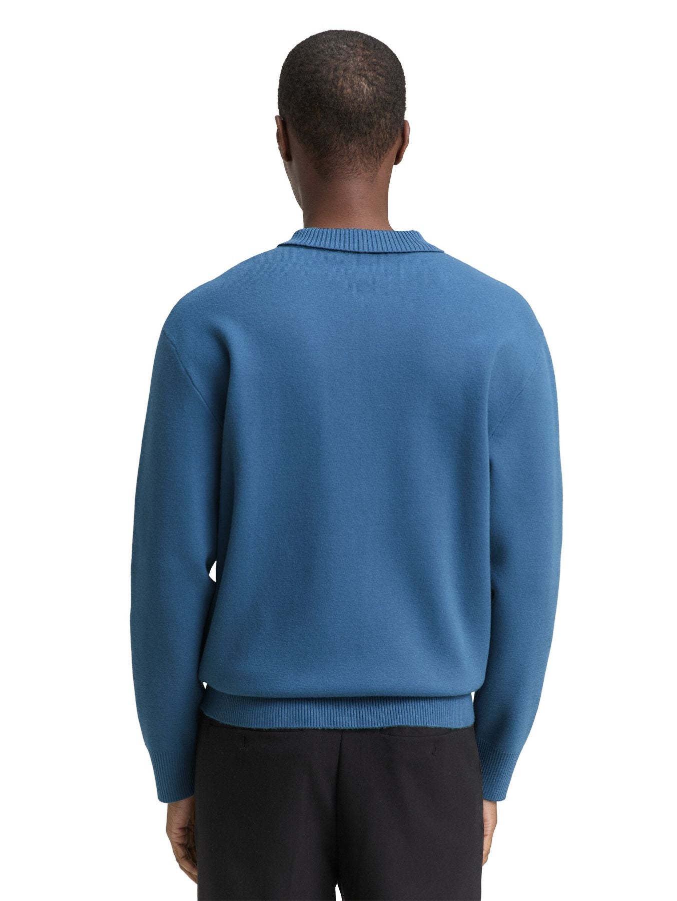 Relaxed Fit Strickpullover mit Polokragen