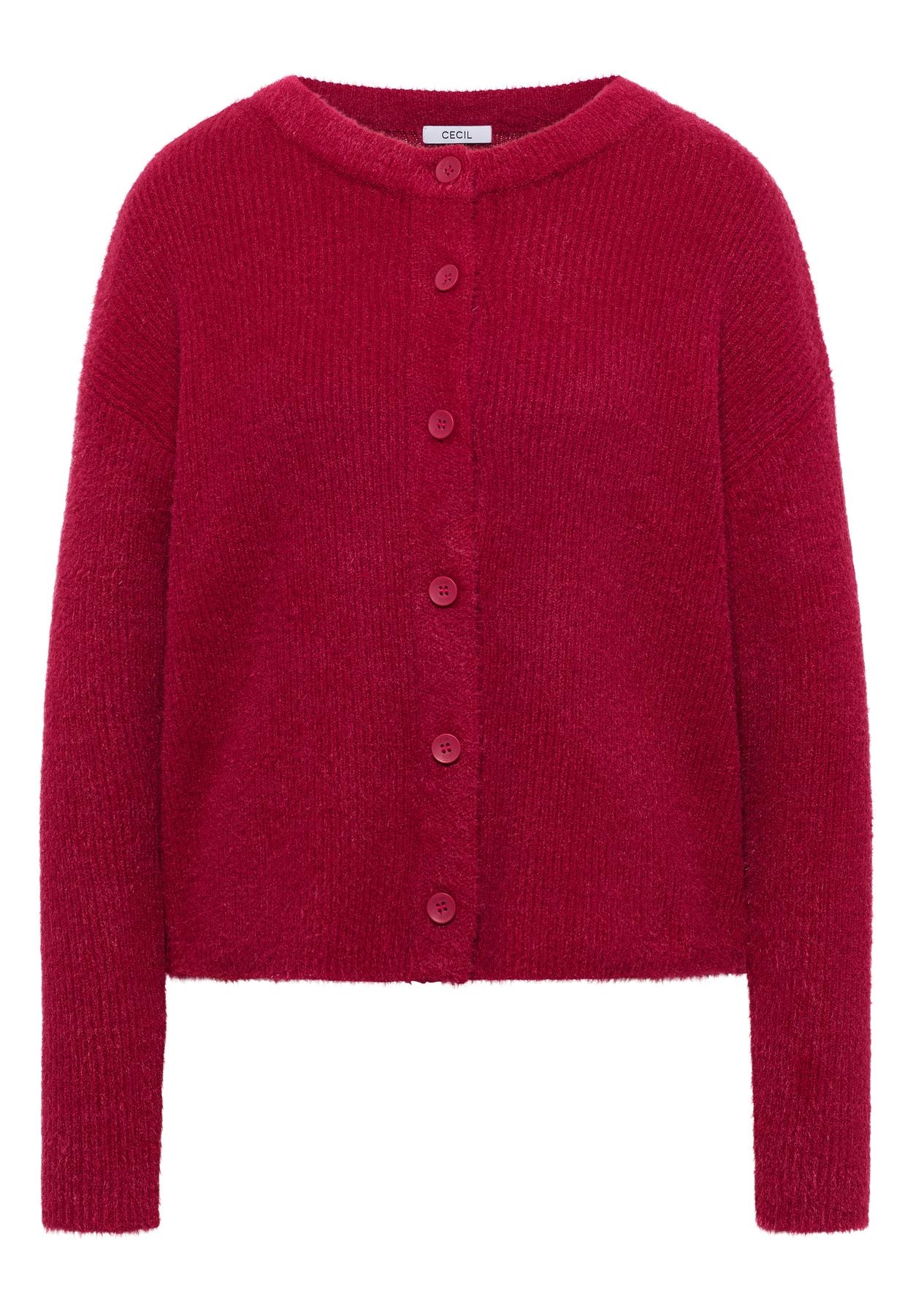 Federgarn Ripp-Strickjacke