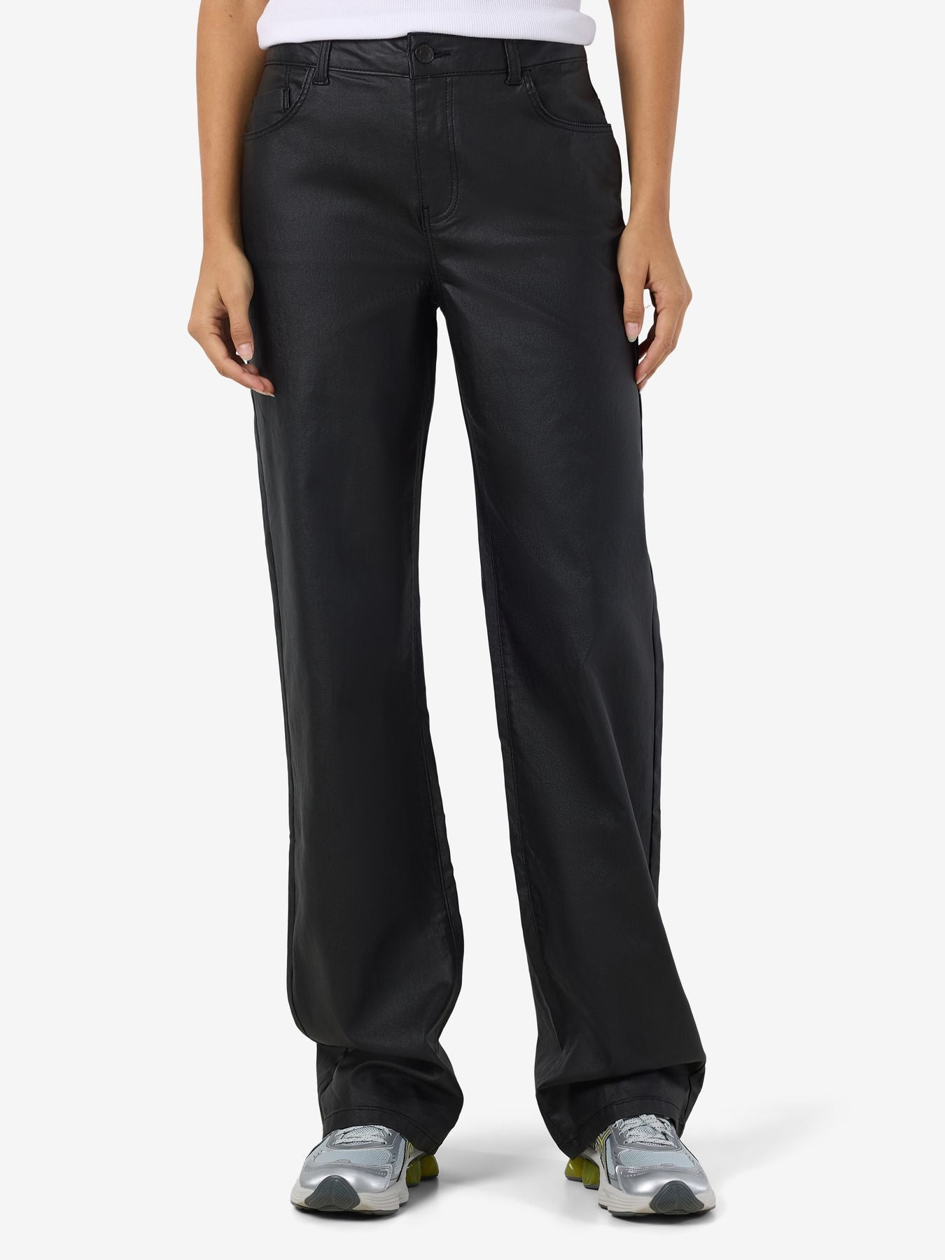 NMYOLANDA NW WIDE LEG COATED DENIM BOX