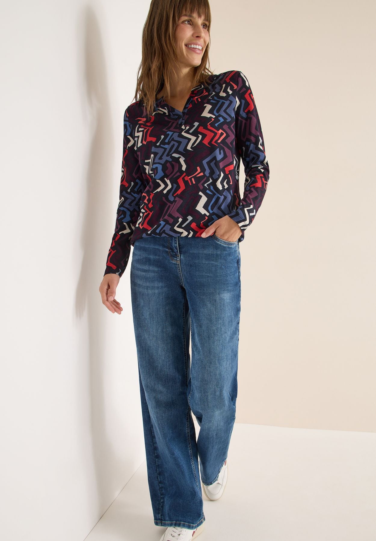 Gemustertes Tunika-Shirt