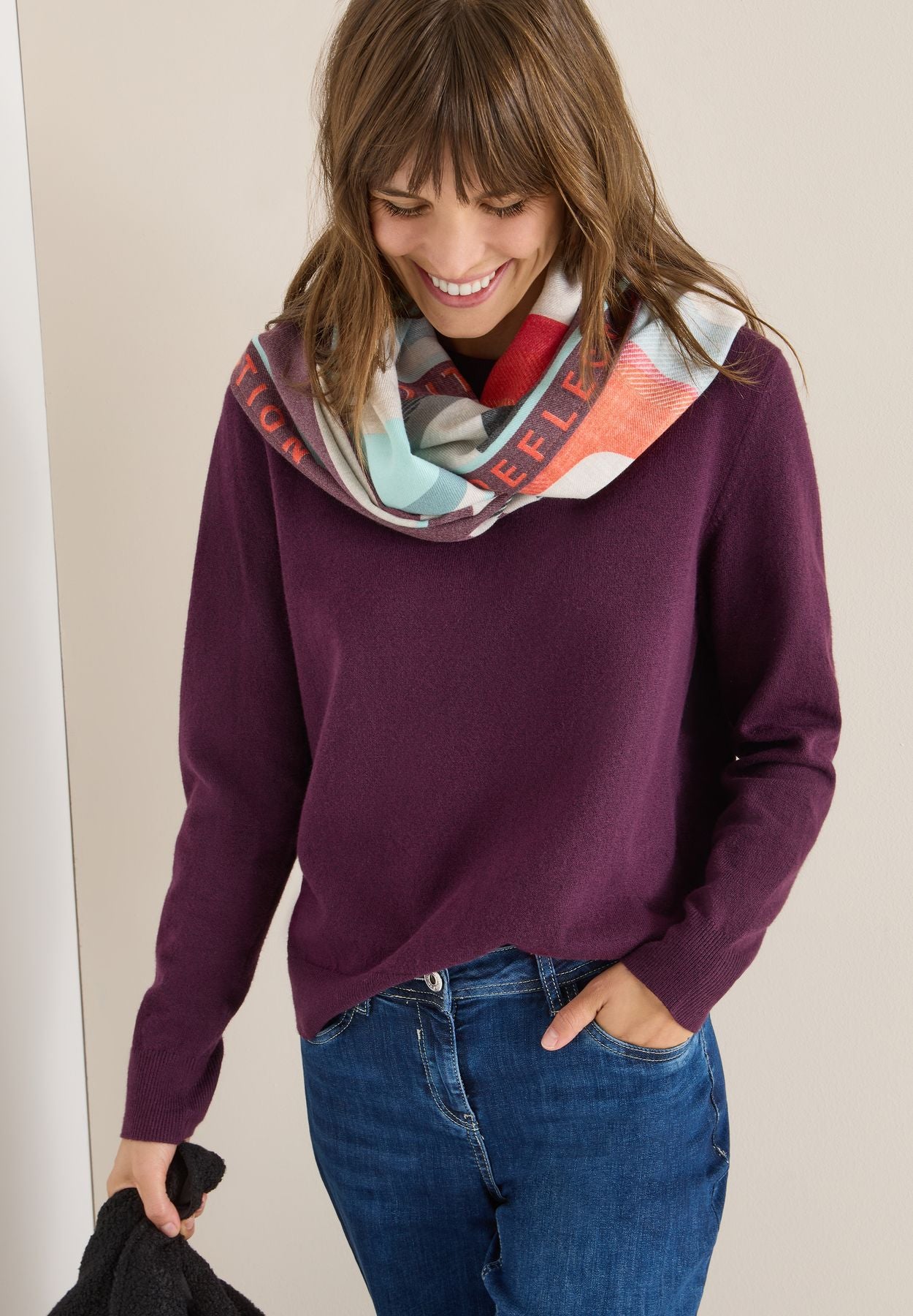 Cosy Loopschal mit Print