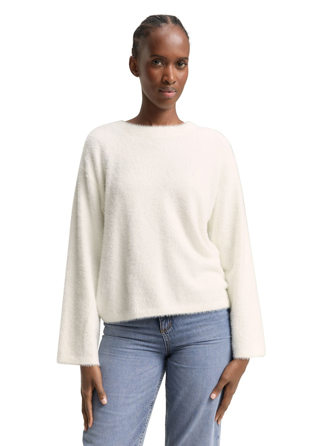 Strickpullover aus Federgarn