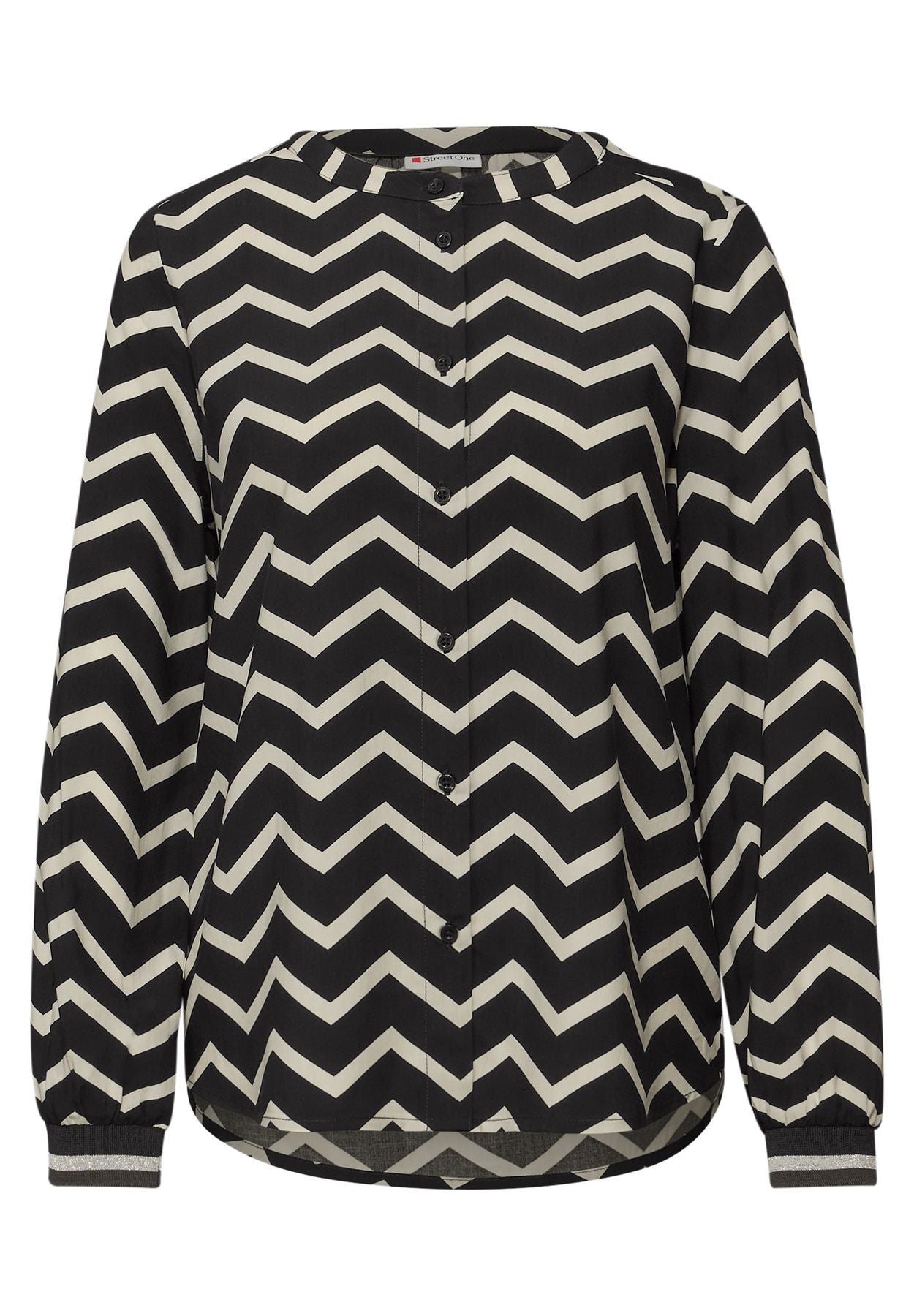 Bluse mit Zick-Zack-Muster