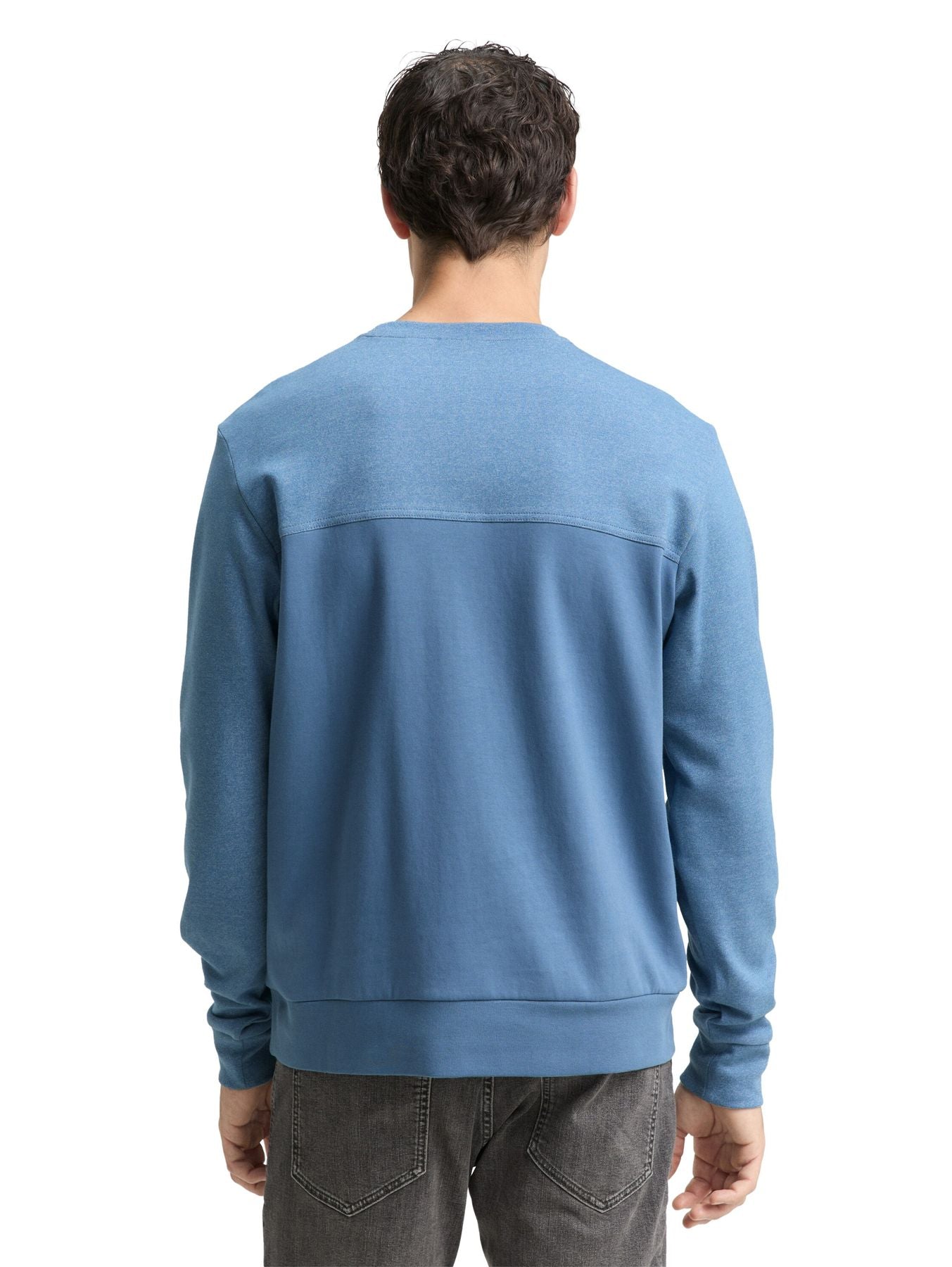 Crewneck Sweatshirt mit Struktur-Mix