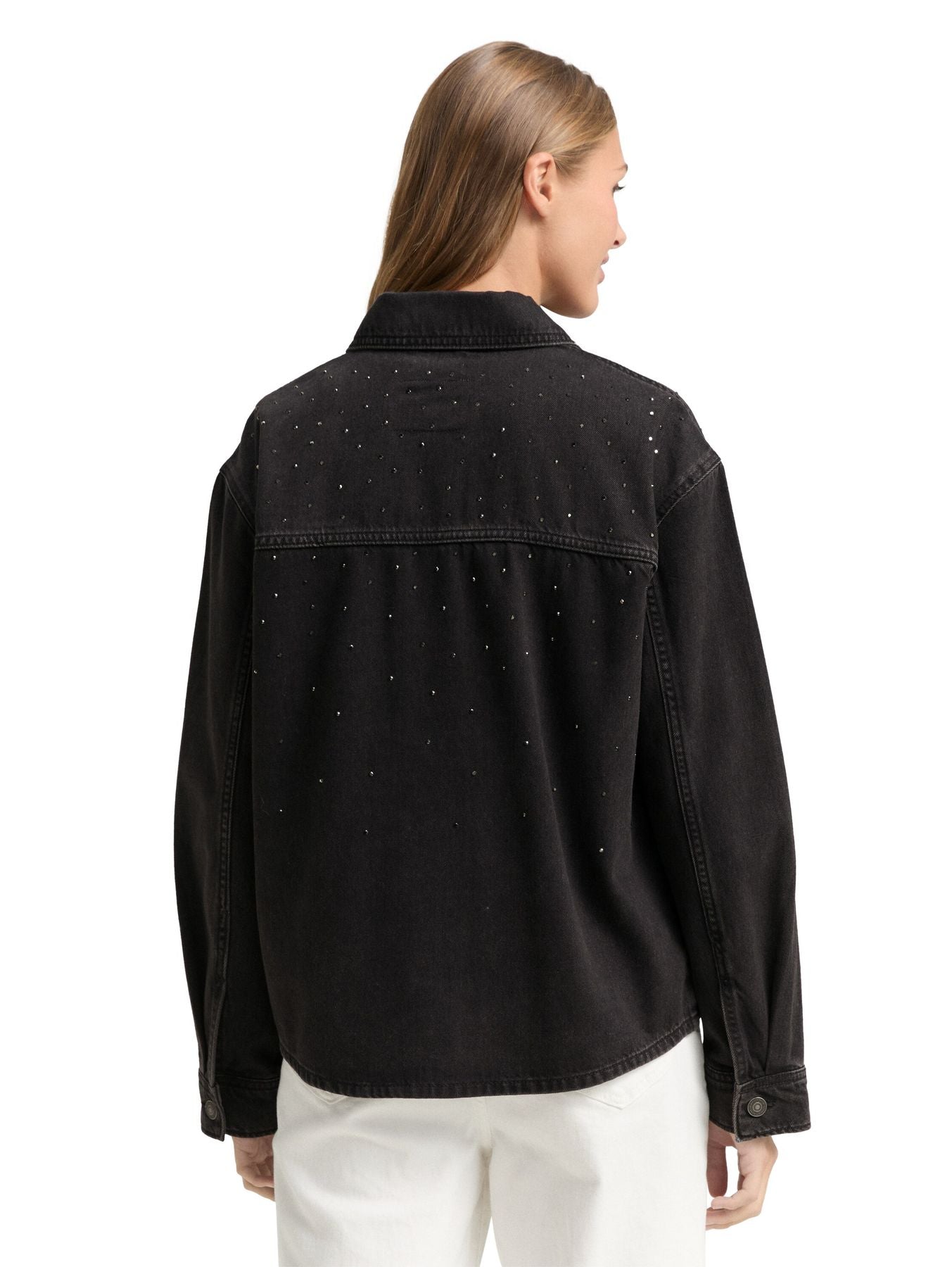 Jeansjacke mit Strass