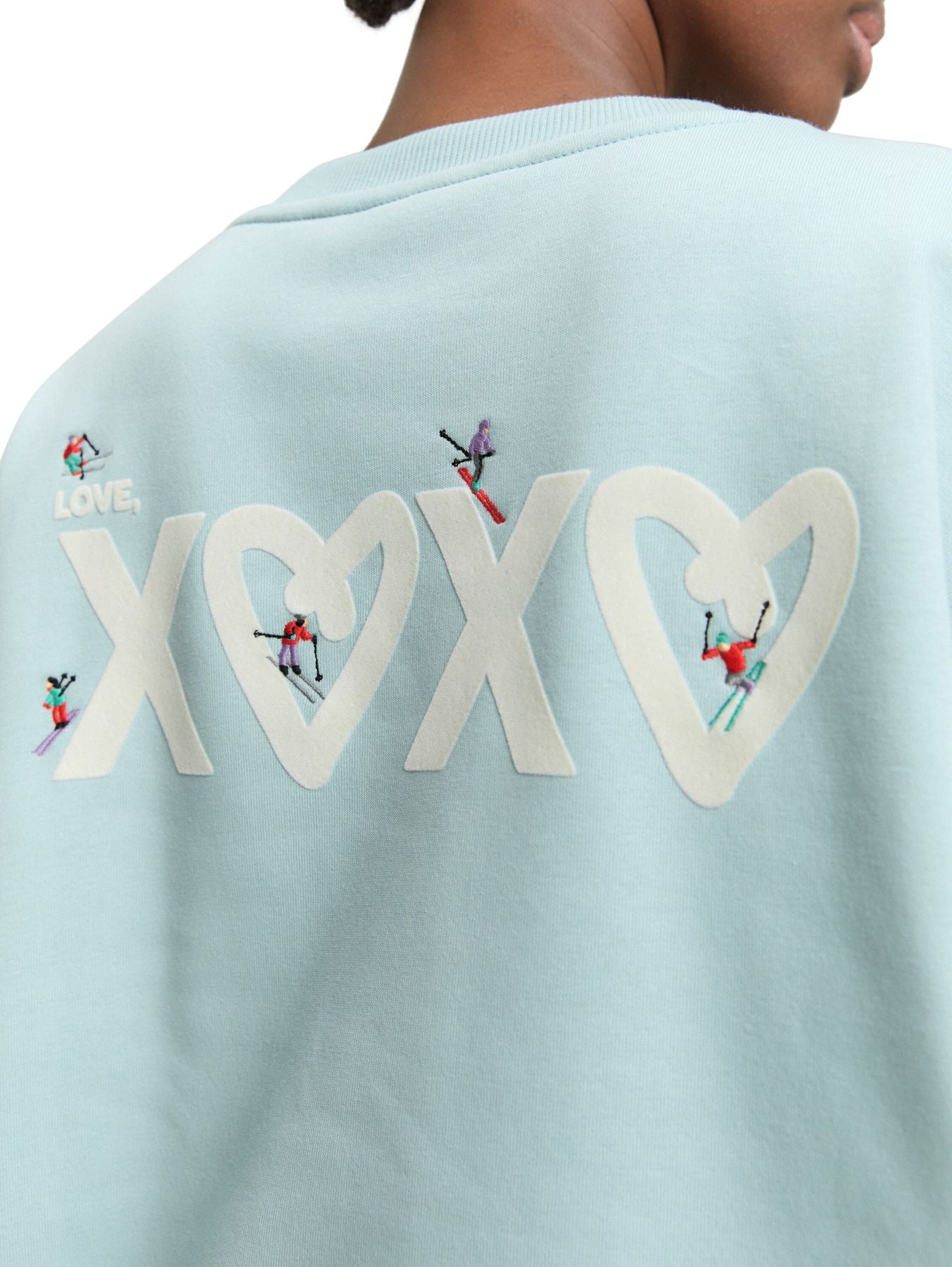 Loose Fit Sweatshirt mit Ski-Motiv