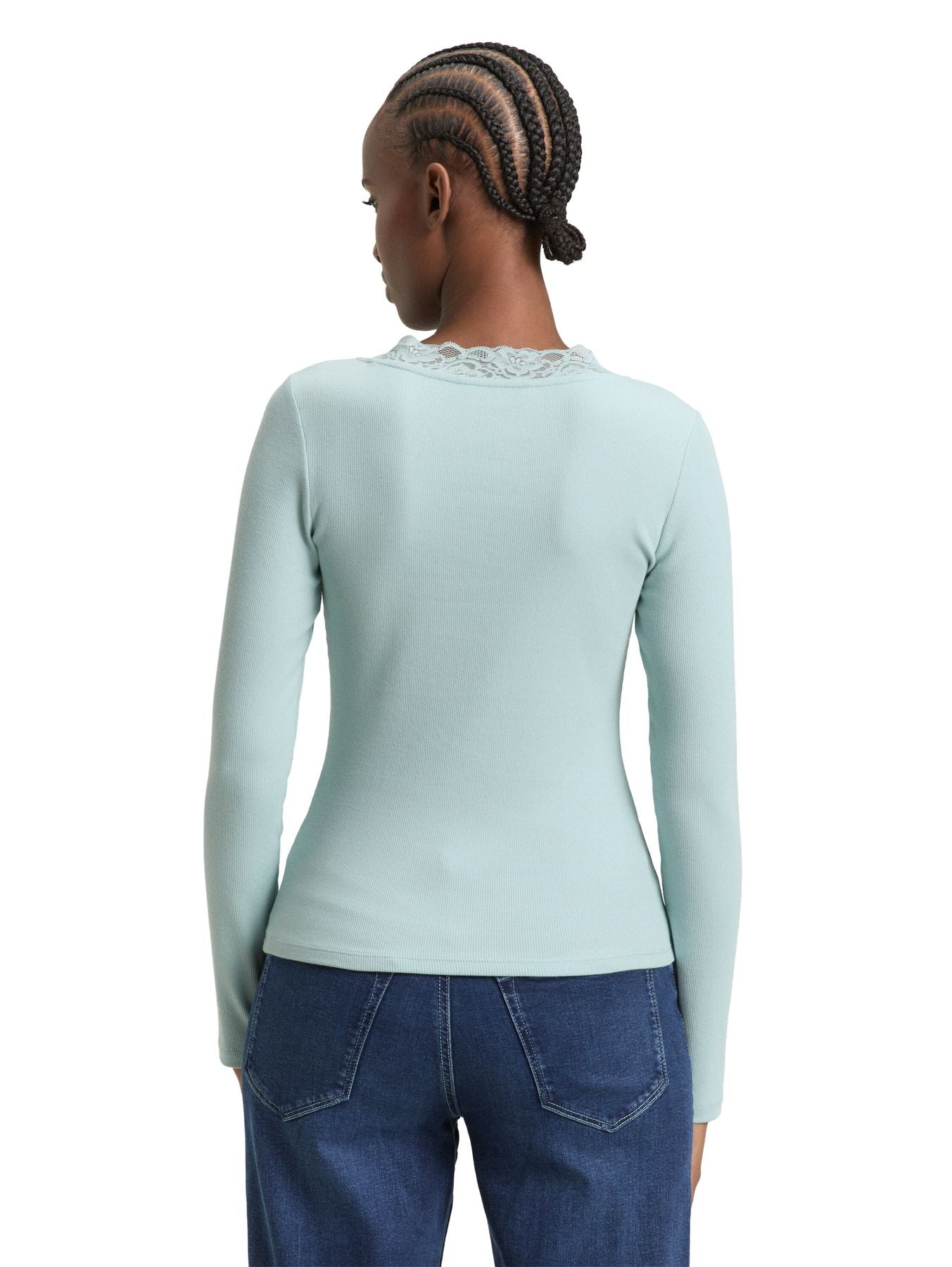 Langarmshirt mit Spitze