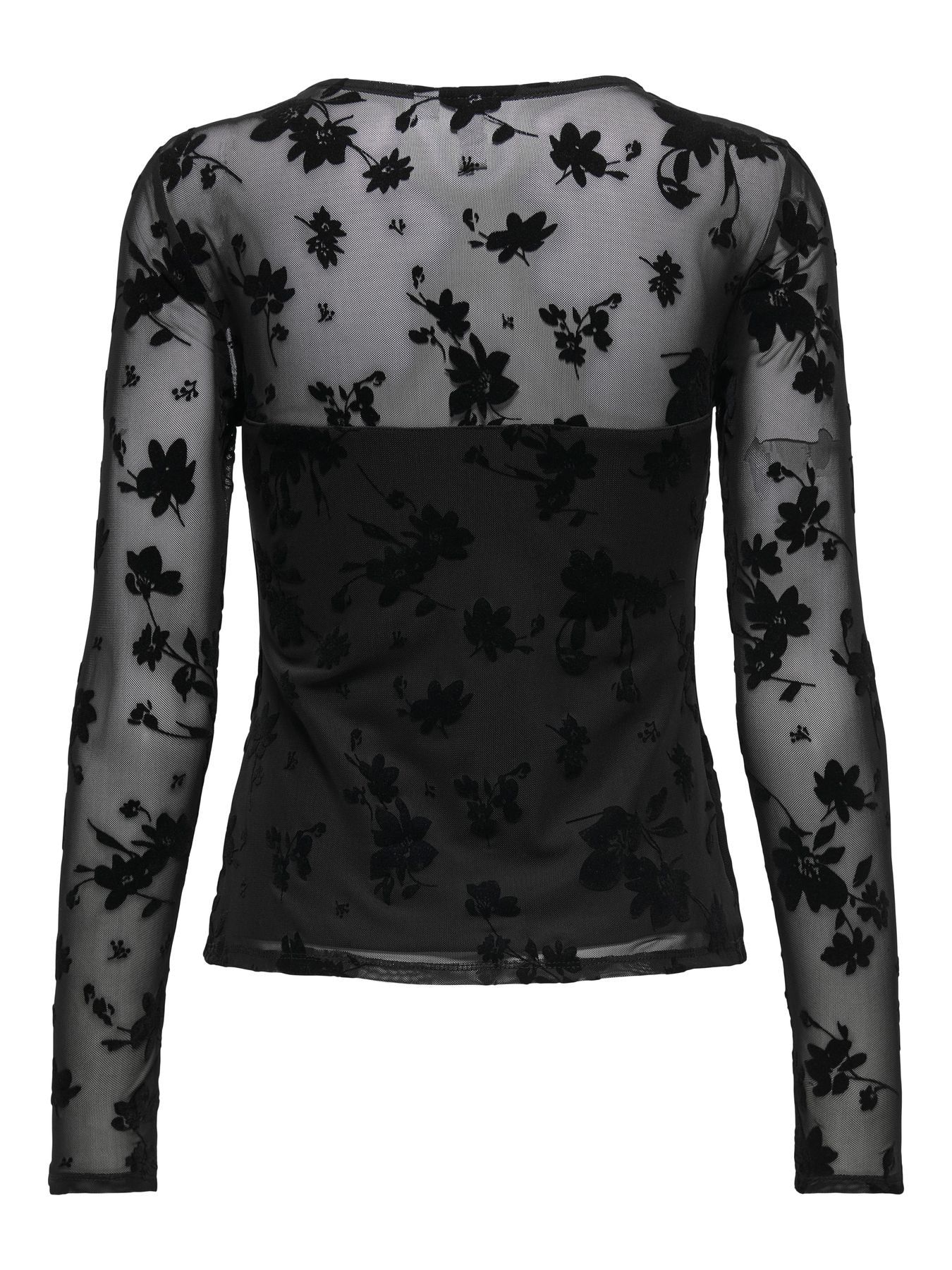 ONLBECKI LS MIX FLOCKED TOP WVN