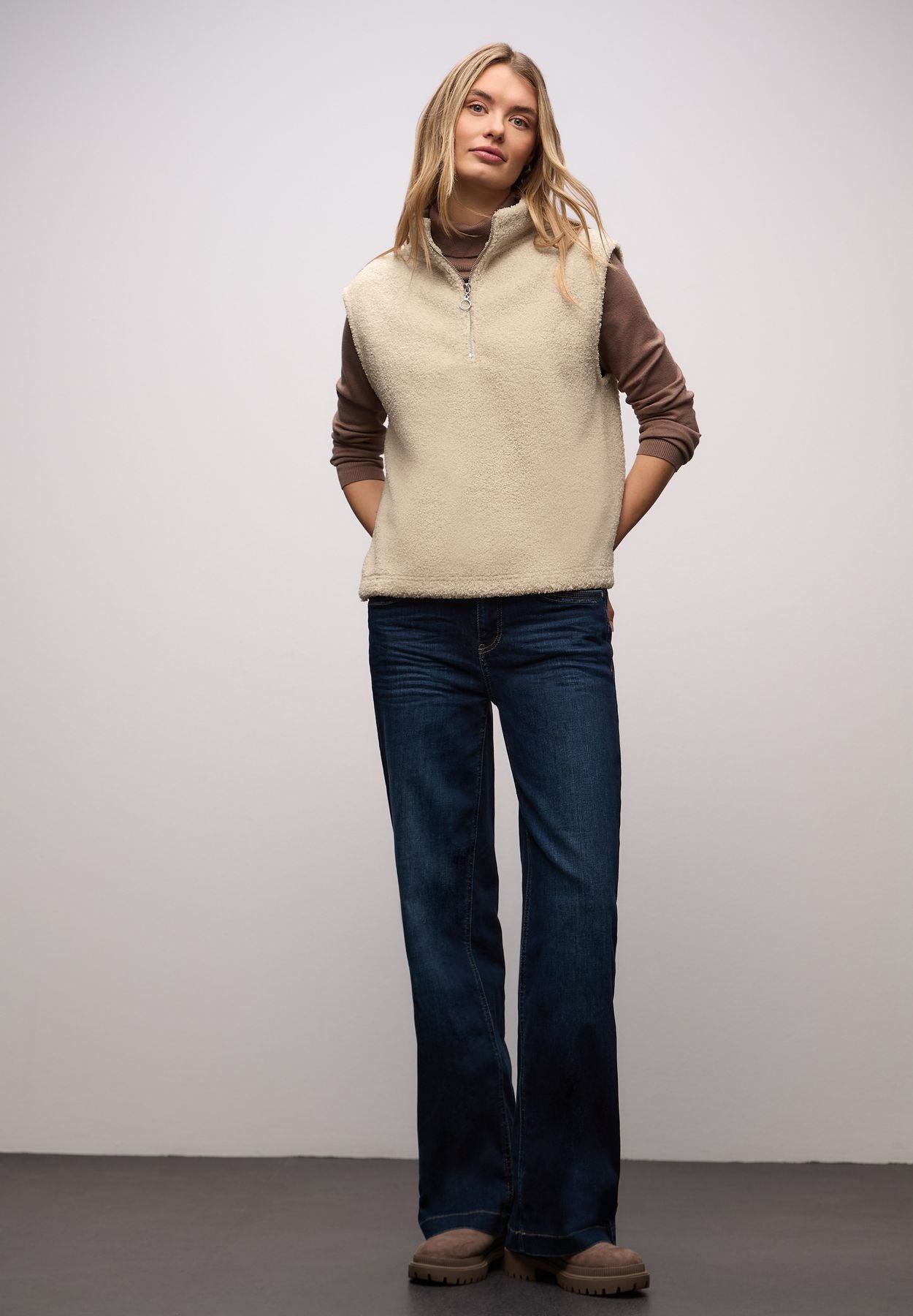 Teddy Shirt mit Zipper