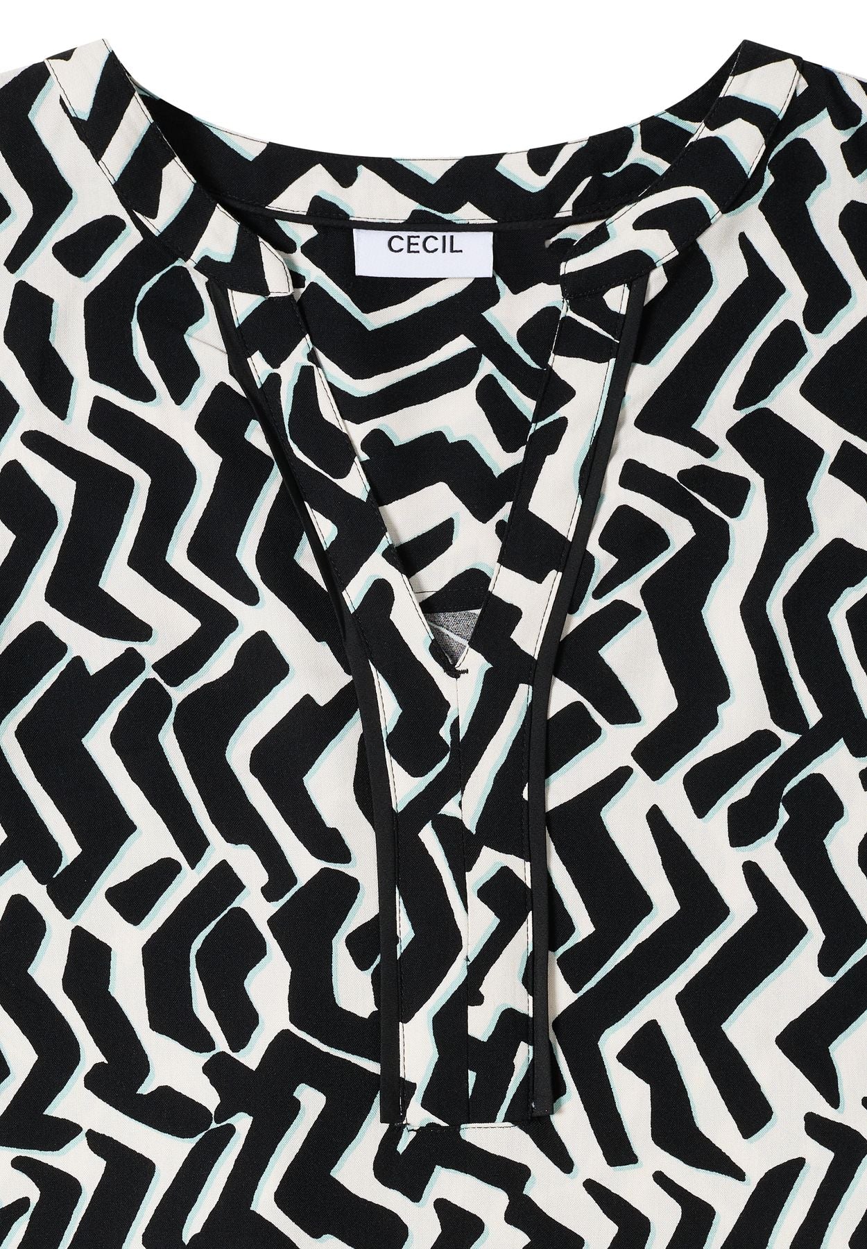 Print-Bluse mit Tape