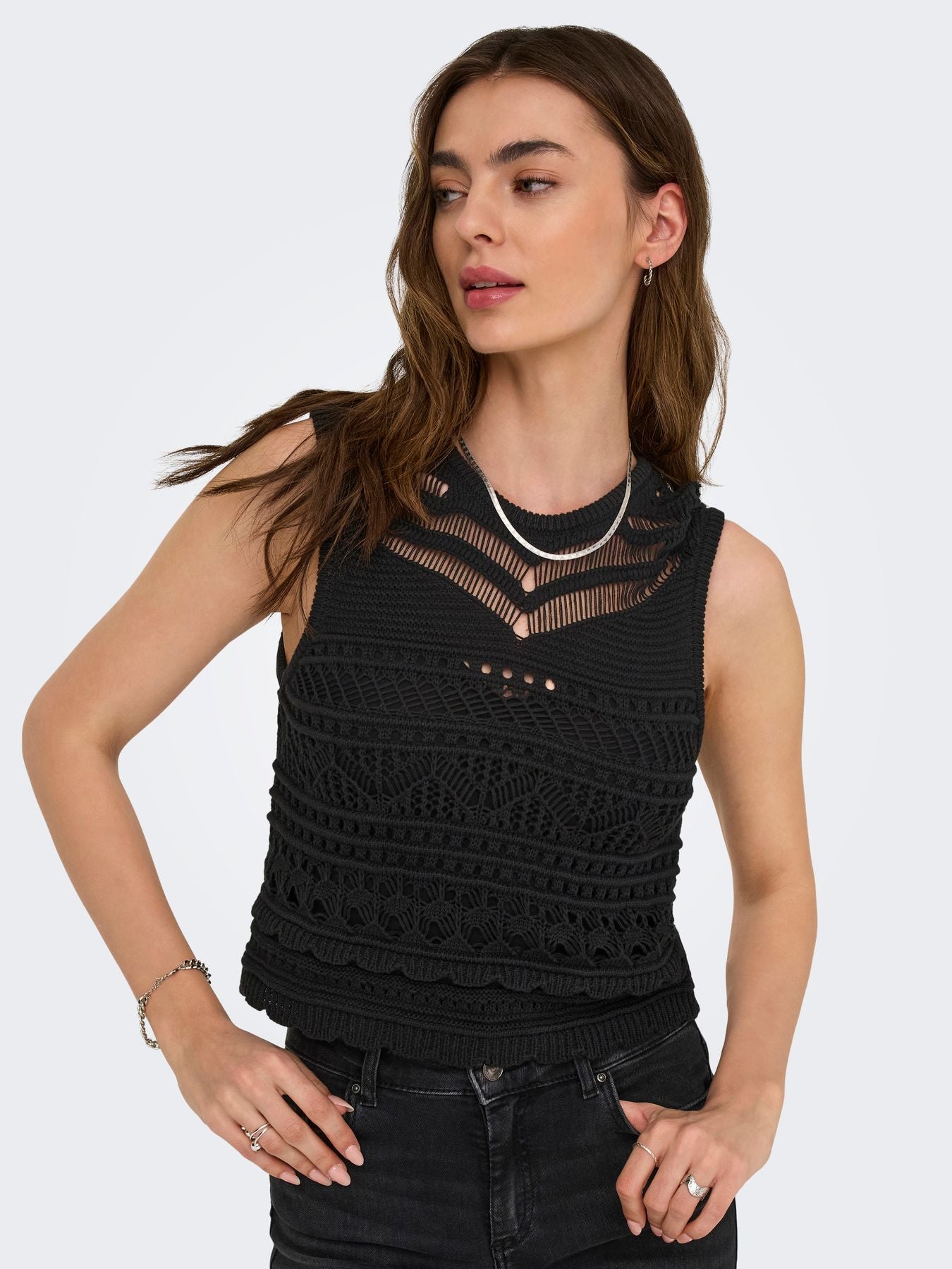 ONLPAULA SL O-NECK TOP KNT