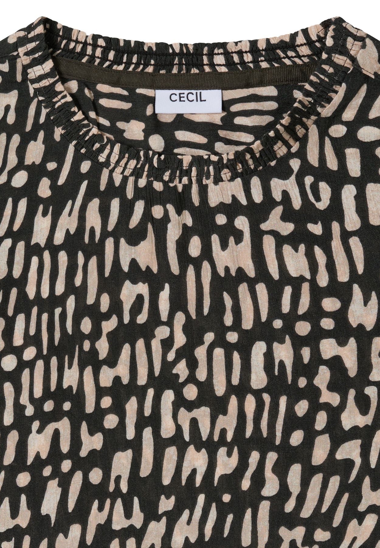 Bluse mit Smock-Ausschnitt