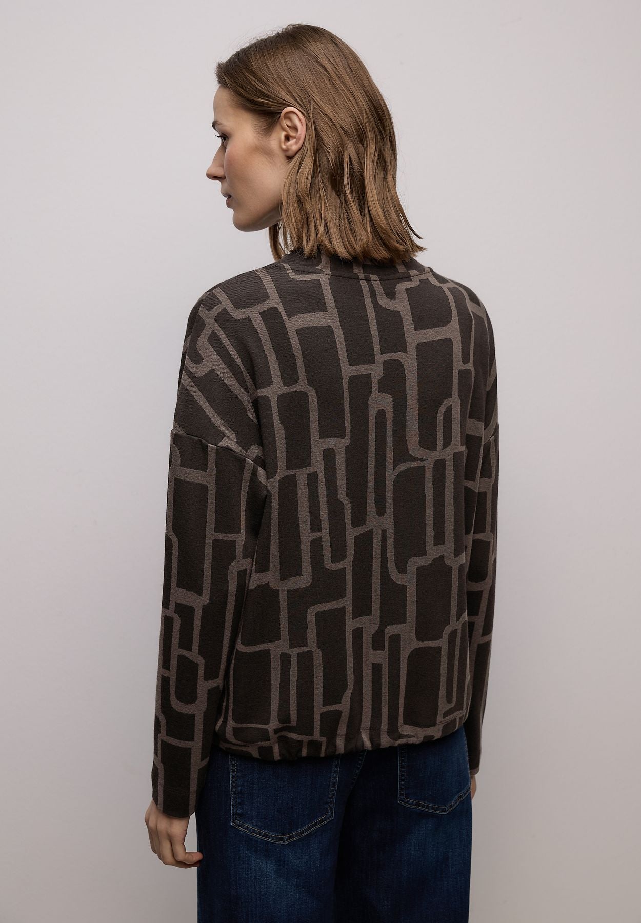 Print Shirt mit Tunnelzug