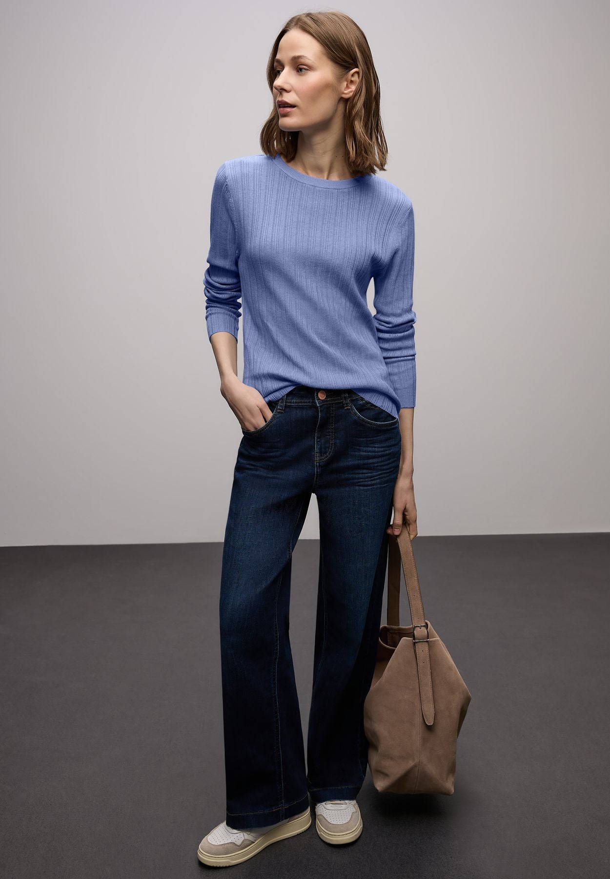 Pullover mit Rippstruktur