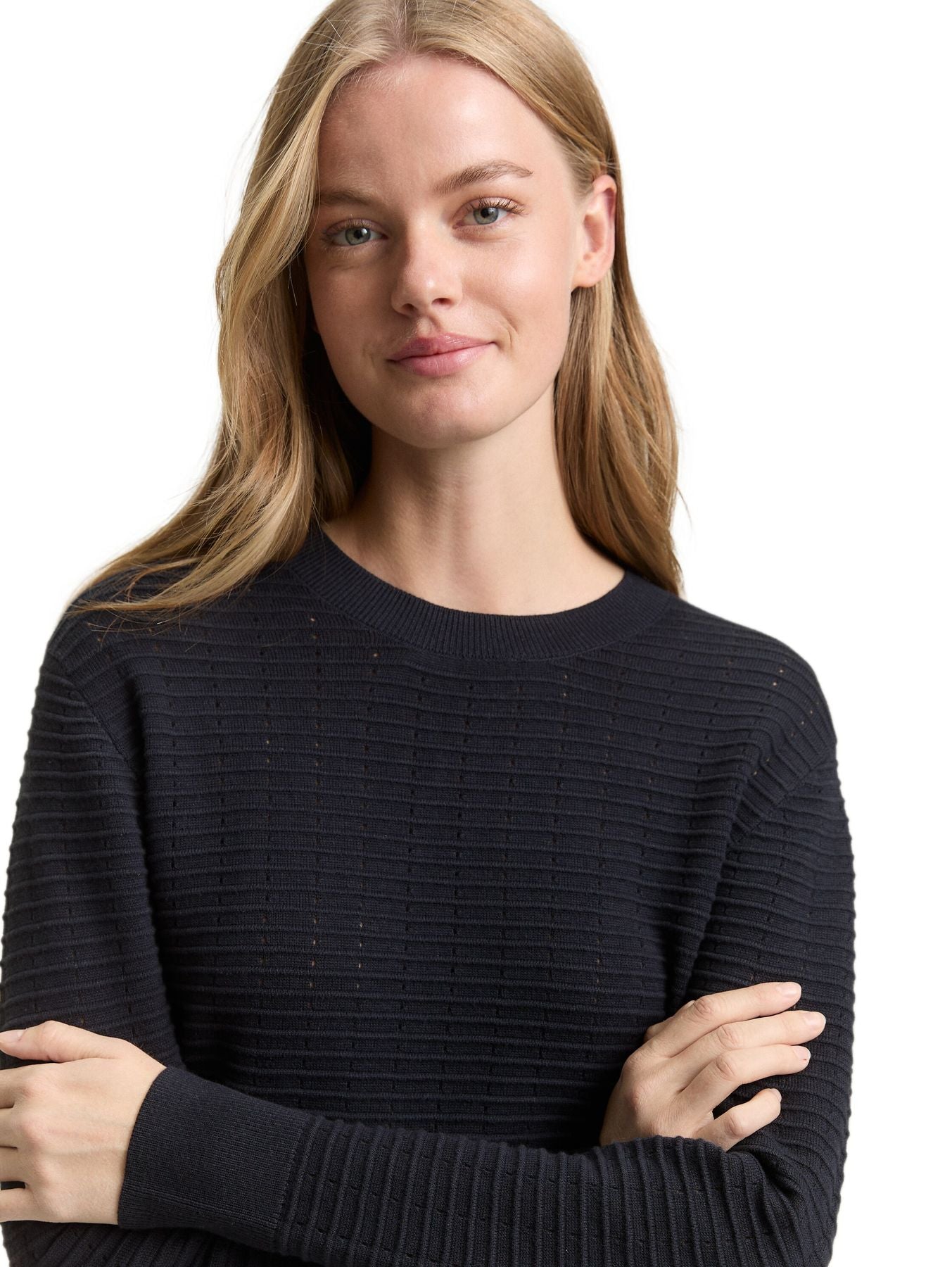 Strickpullover mit Rundhalsausschnitt