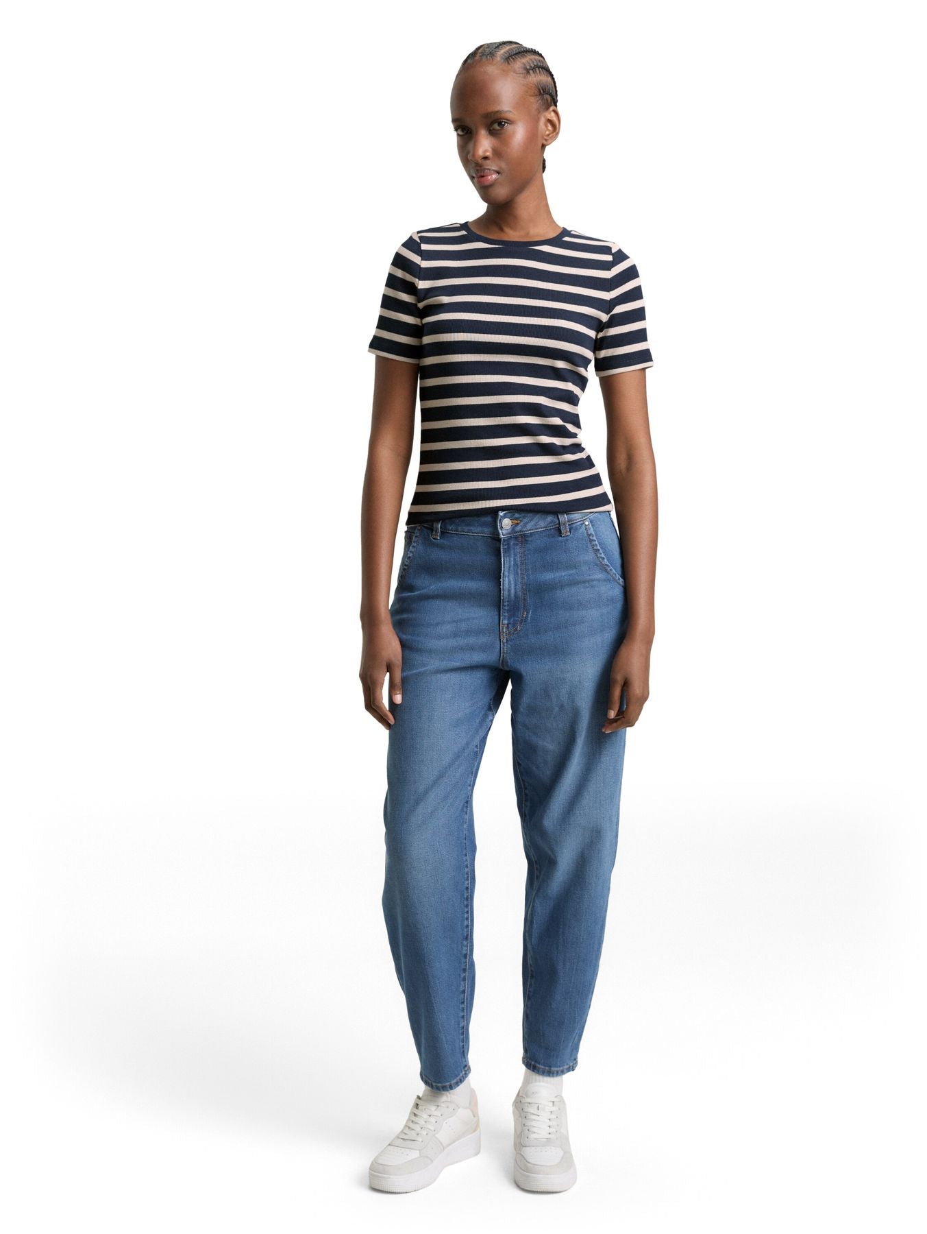 Slim Fit T-Shirt mit Streifenmuster