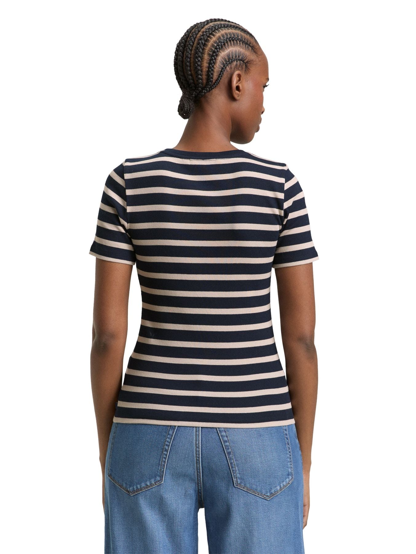 Slim Fit T-Shirt mit Streifenmuster