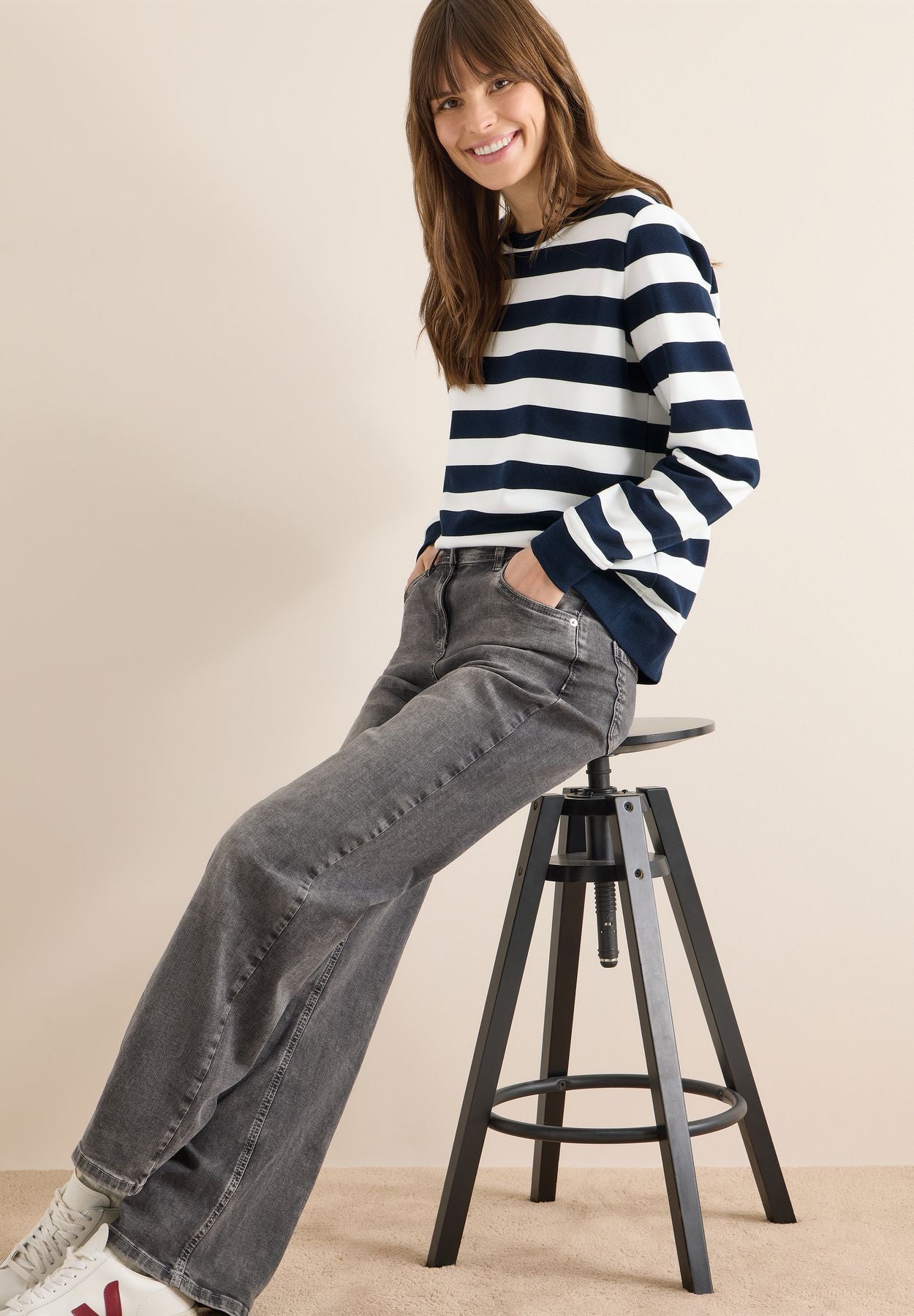 Gestreiftes Sweatshirt