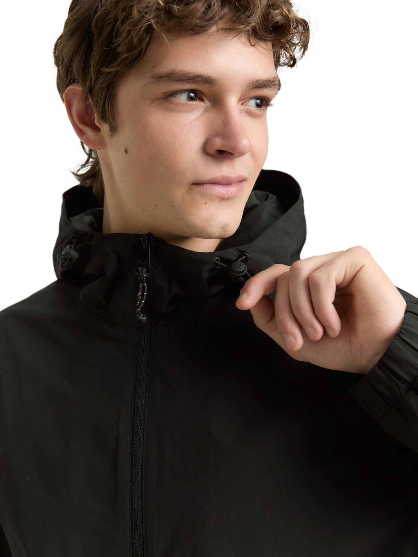 Relaxed Fit Windbreaker Jacke aus wasserabweisendem Material