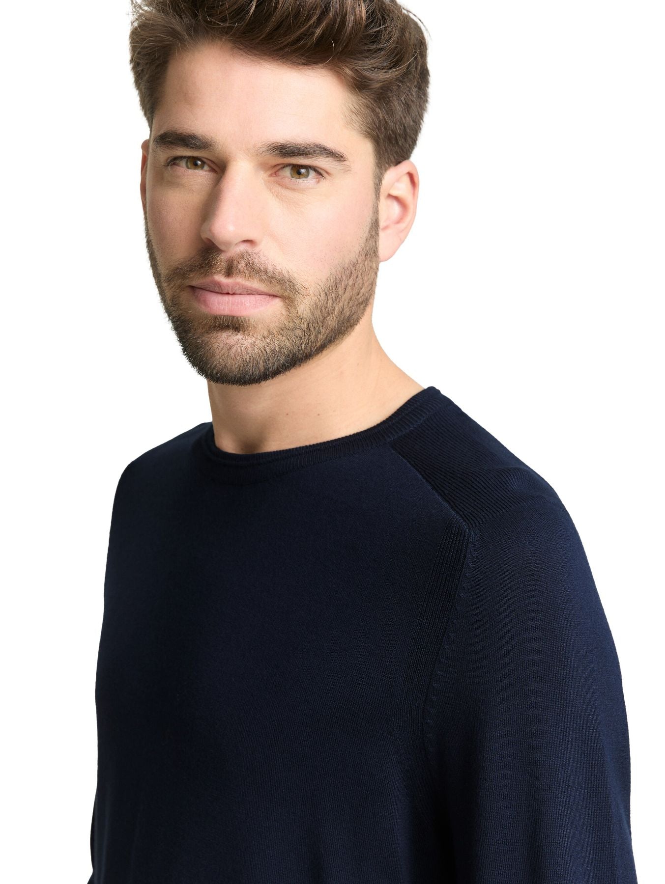 Basic Strickpullover mit Rundhalsausschnitt