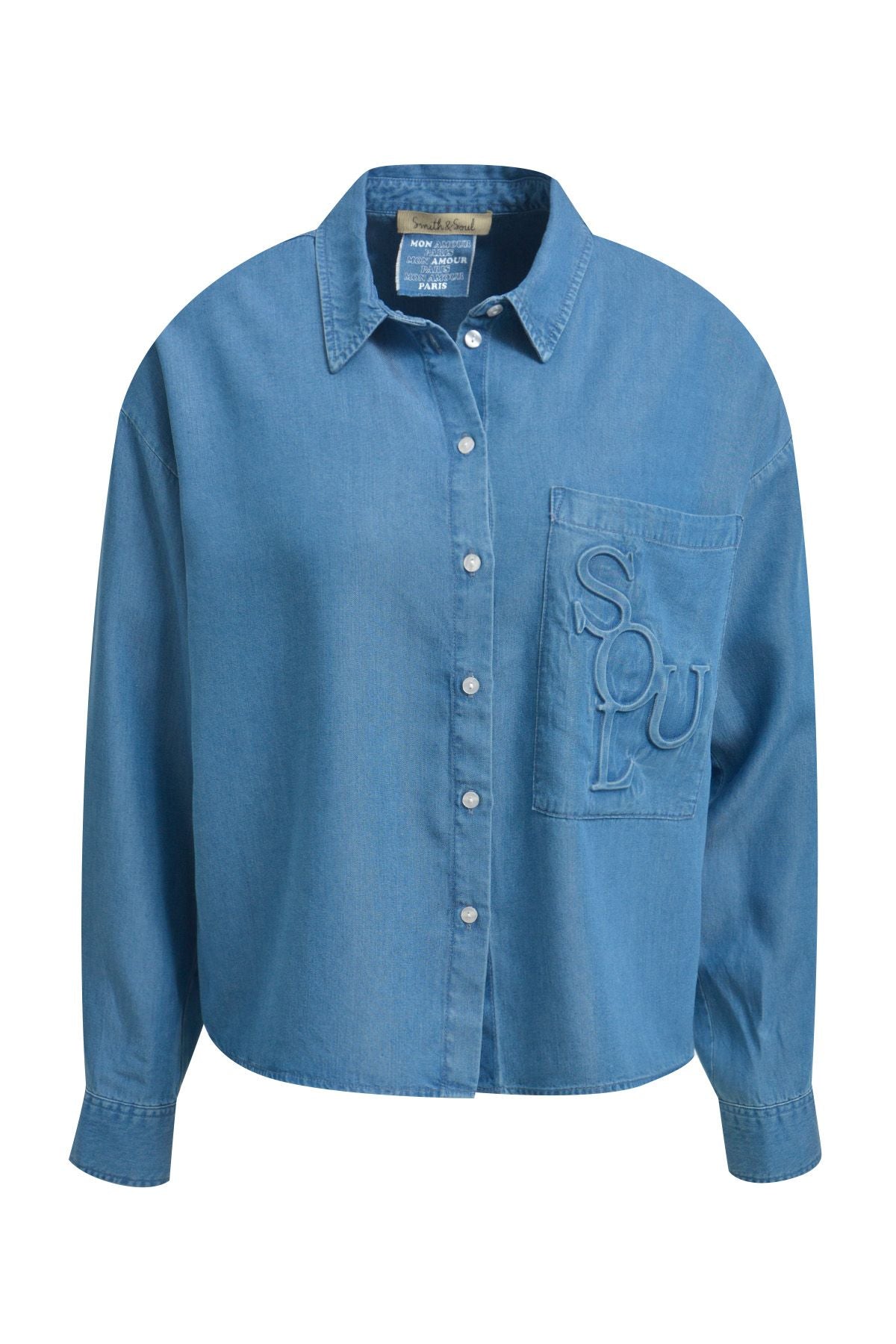Lyocell Denim Boxy Blouse