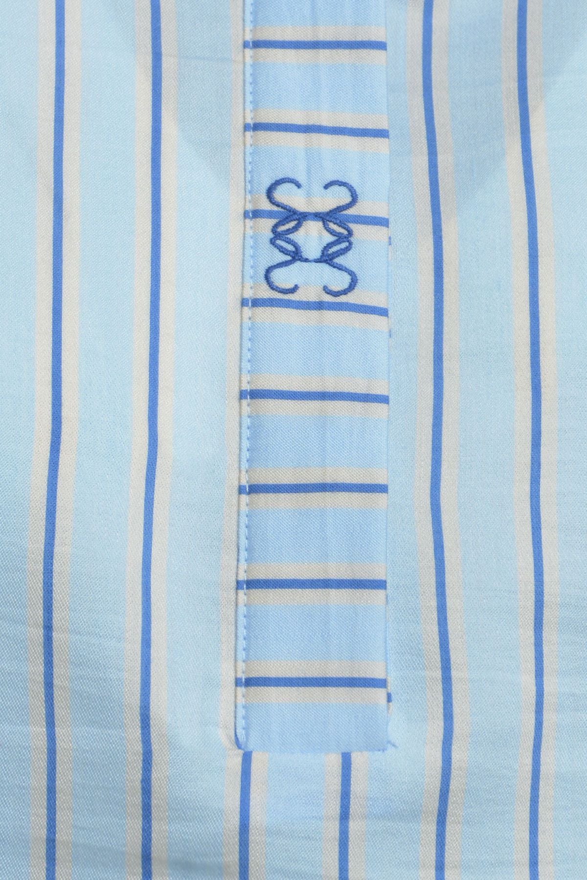 Striped College Blouse with Hood