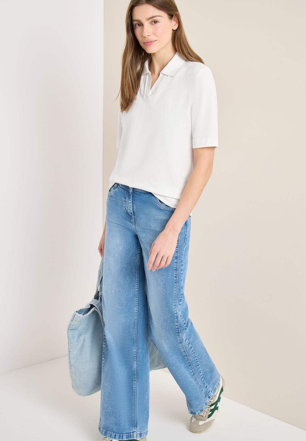 Kurzarm Poloshirt aus Piqué Ware