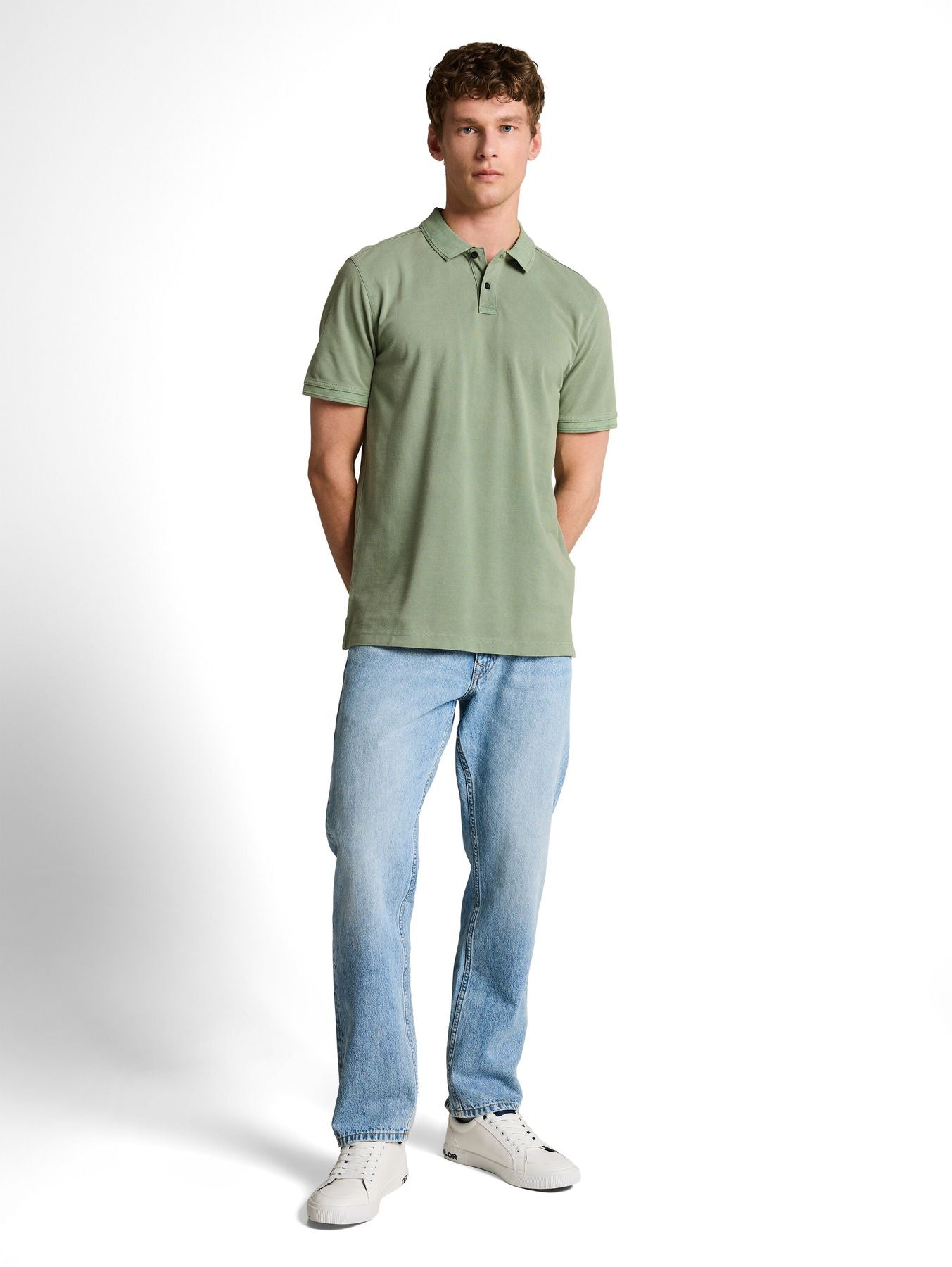 Piqué Poloshirt im Washed Look