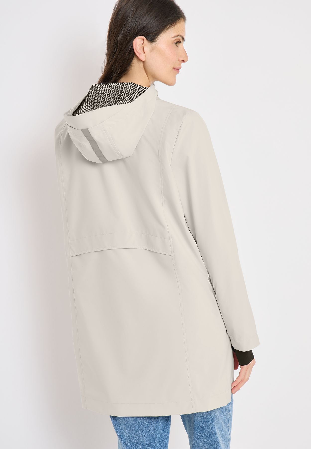 Mantel mit Kapuze und 2-Wege-Zipper