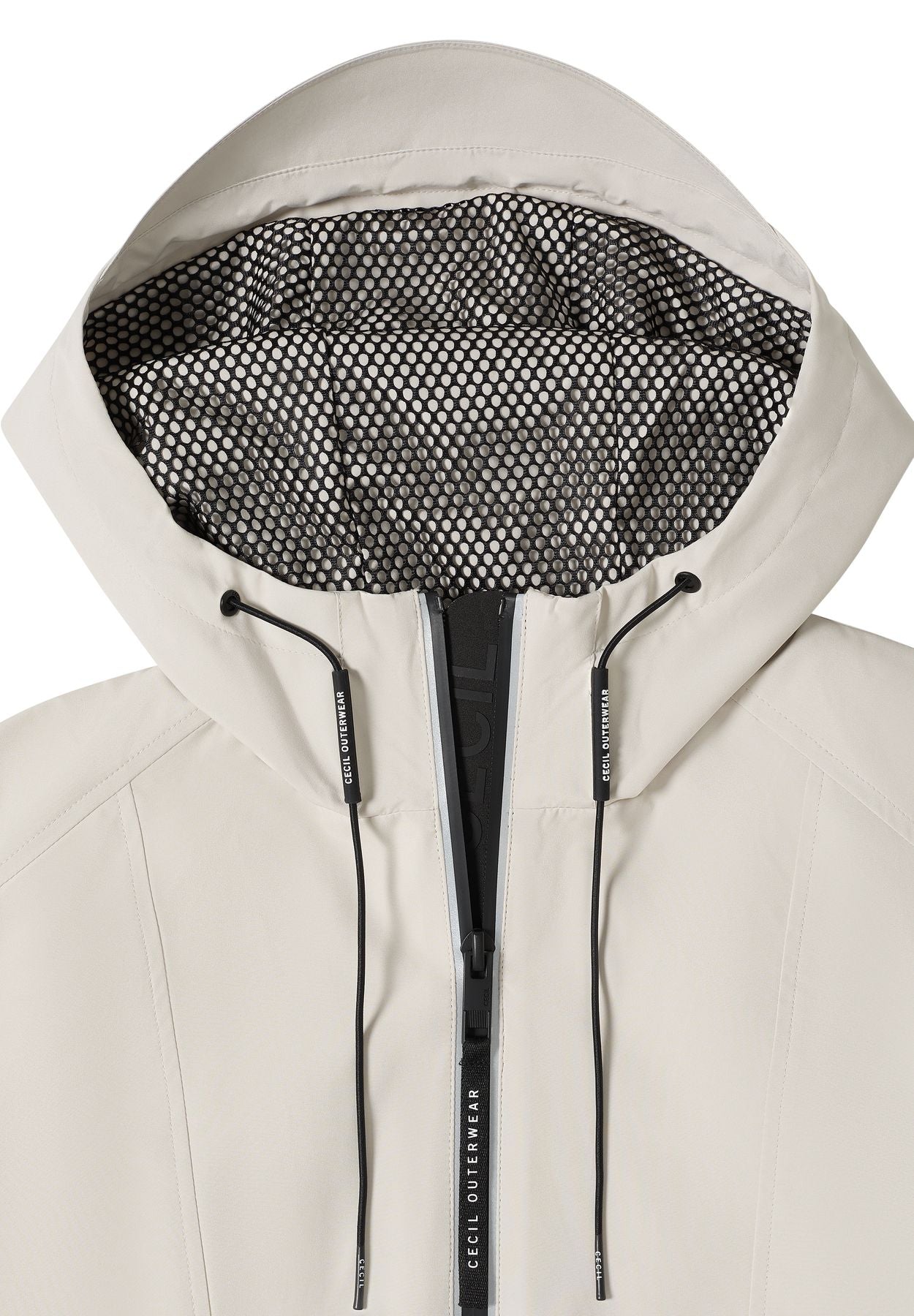 Mantel mit Kapuze und 2-Wege-Zipper