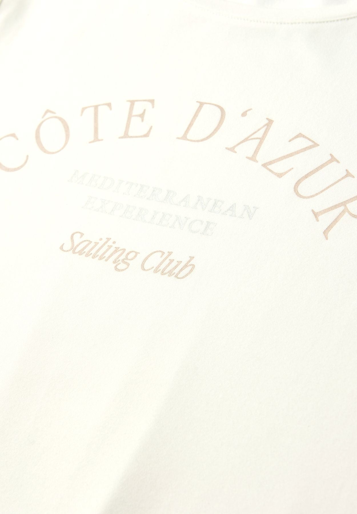 T-Shirt mit Rundhals und Wording