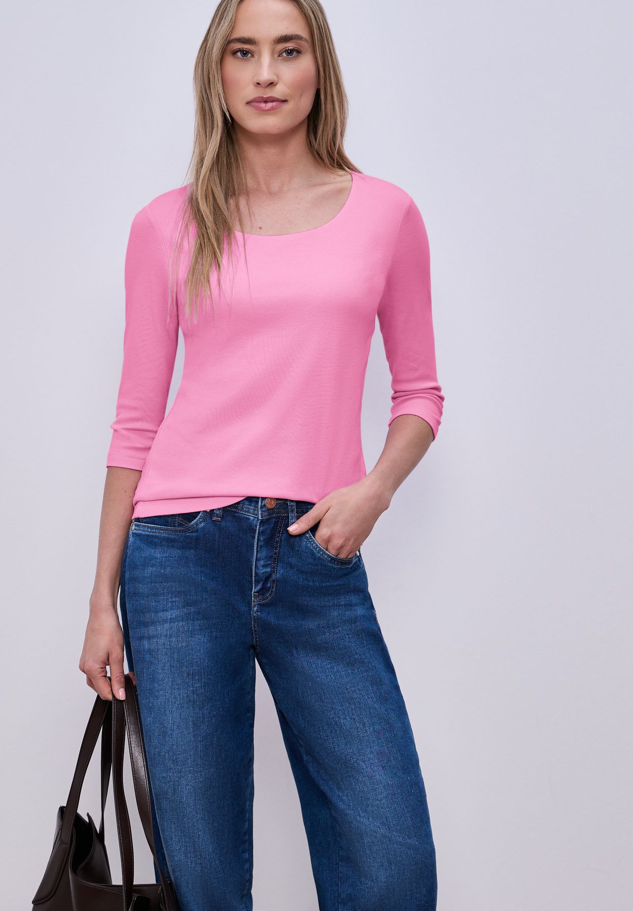 Shirt in Unifarbe