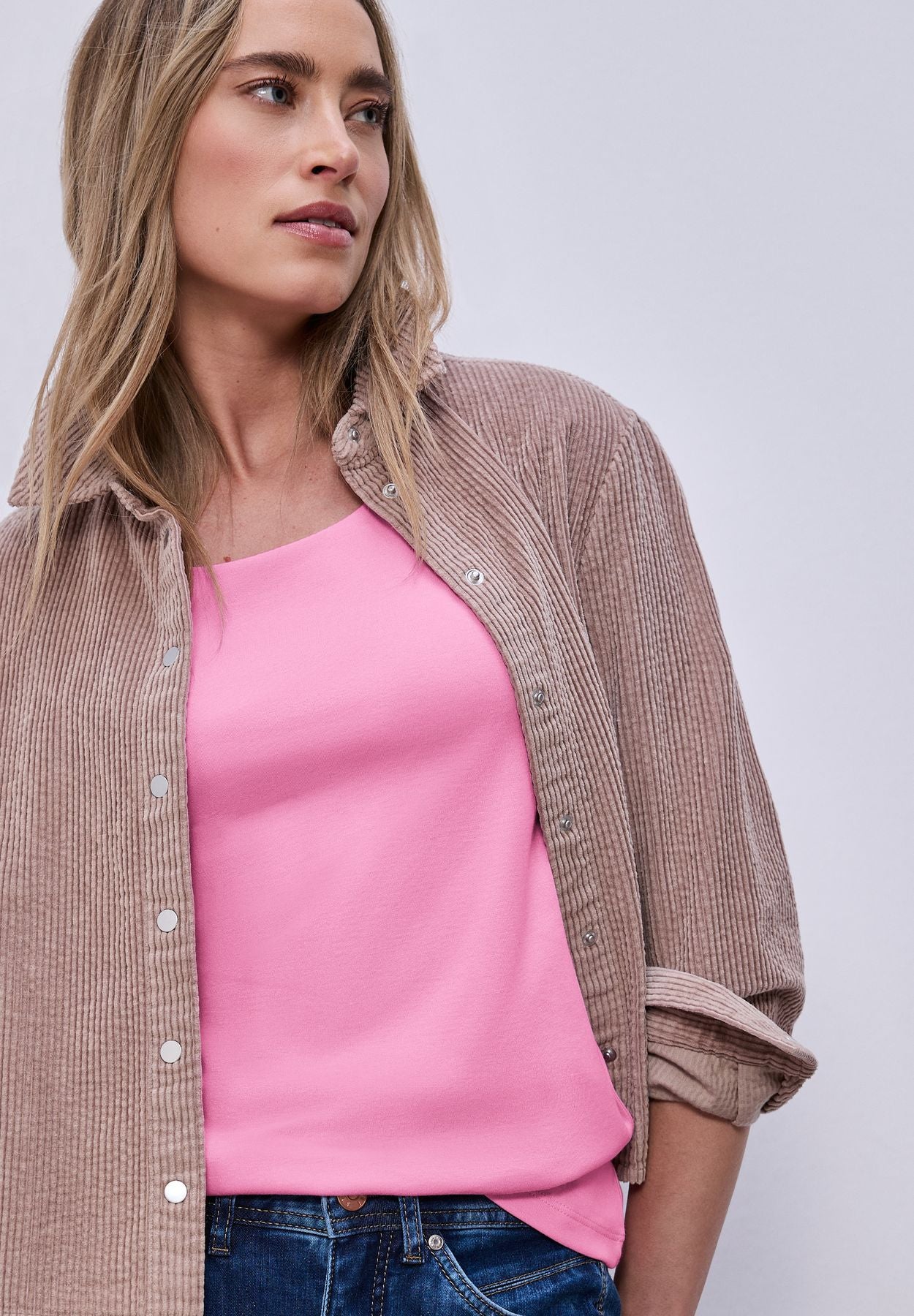 Shirt in Unifarbe
