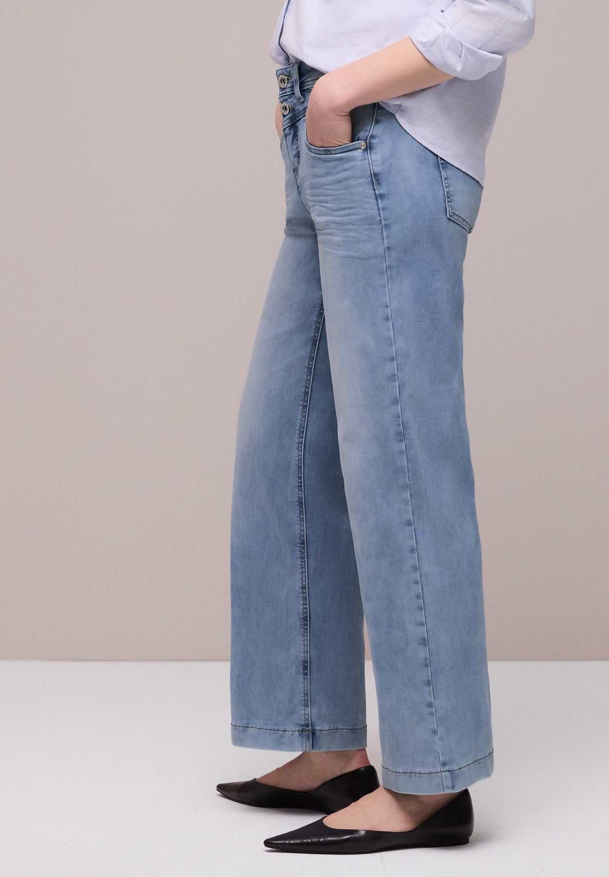 High Waist Wide Leg Jeans im Loose Fit