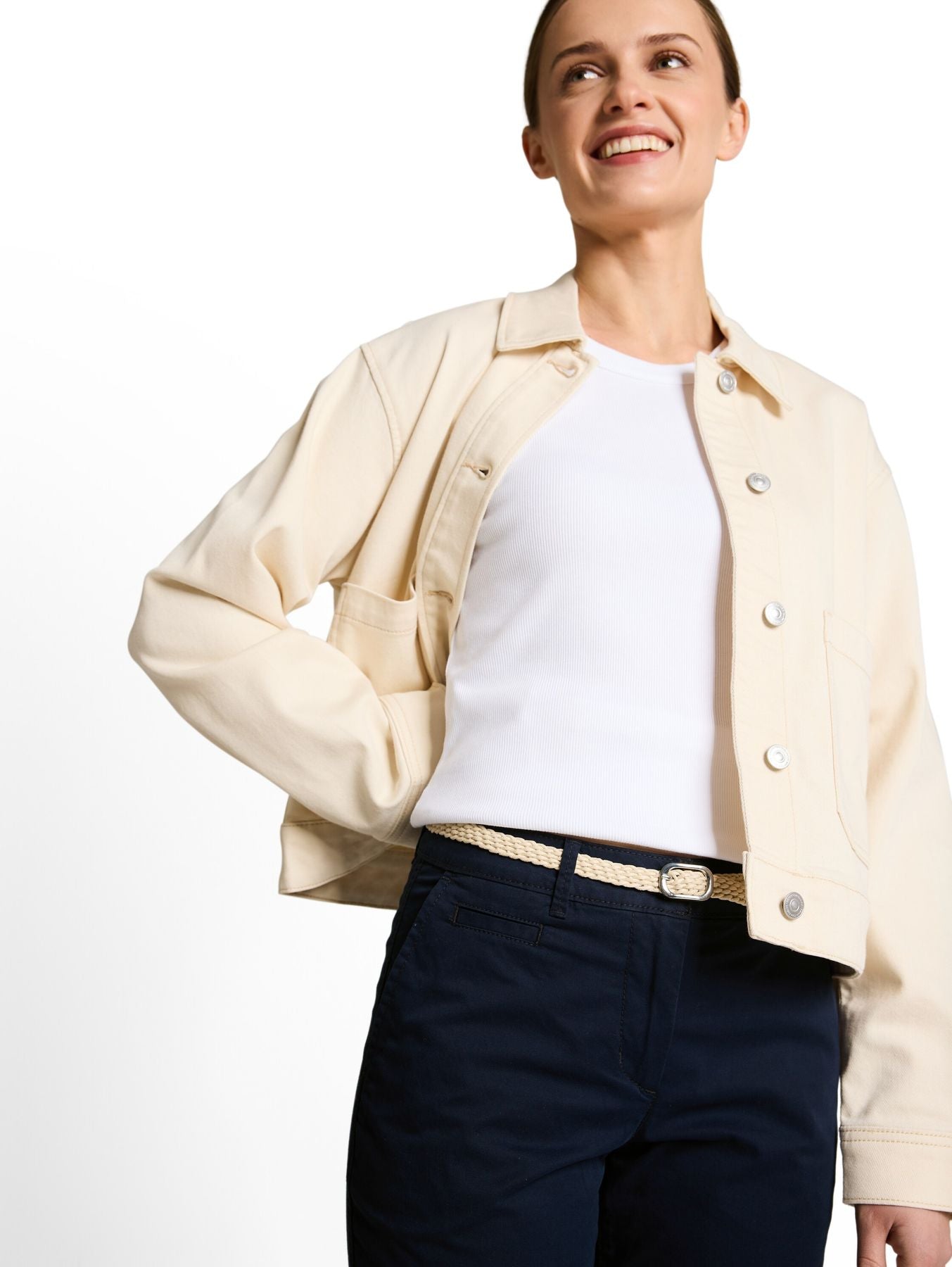 Slim Chino Hose mit Gürtel