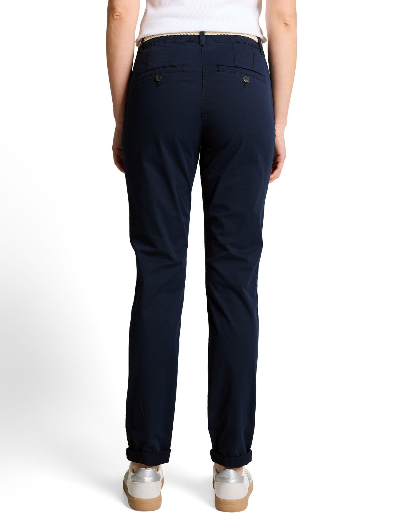 Slim Chino Hose mit Gürtel