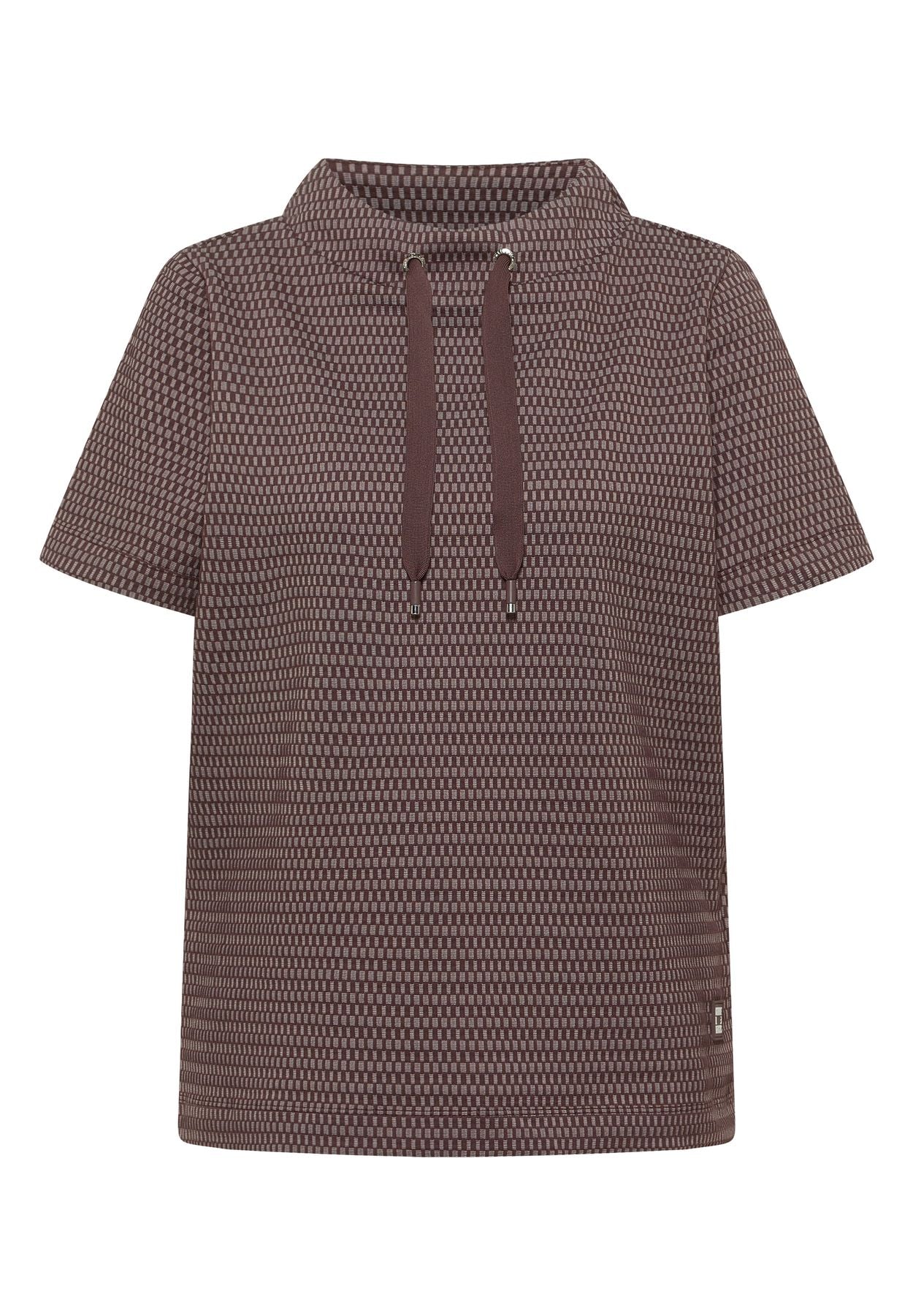 Shirt mit Funnel Neck im Two-Tone-Look