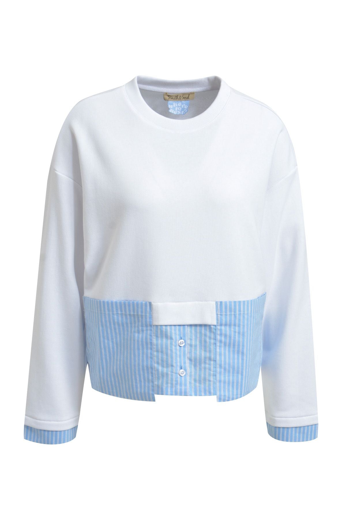 Boxy Sweatshirt Blouse Layering
