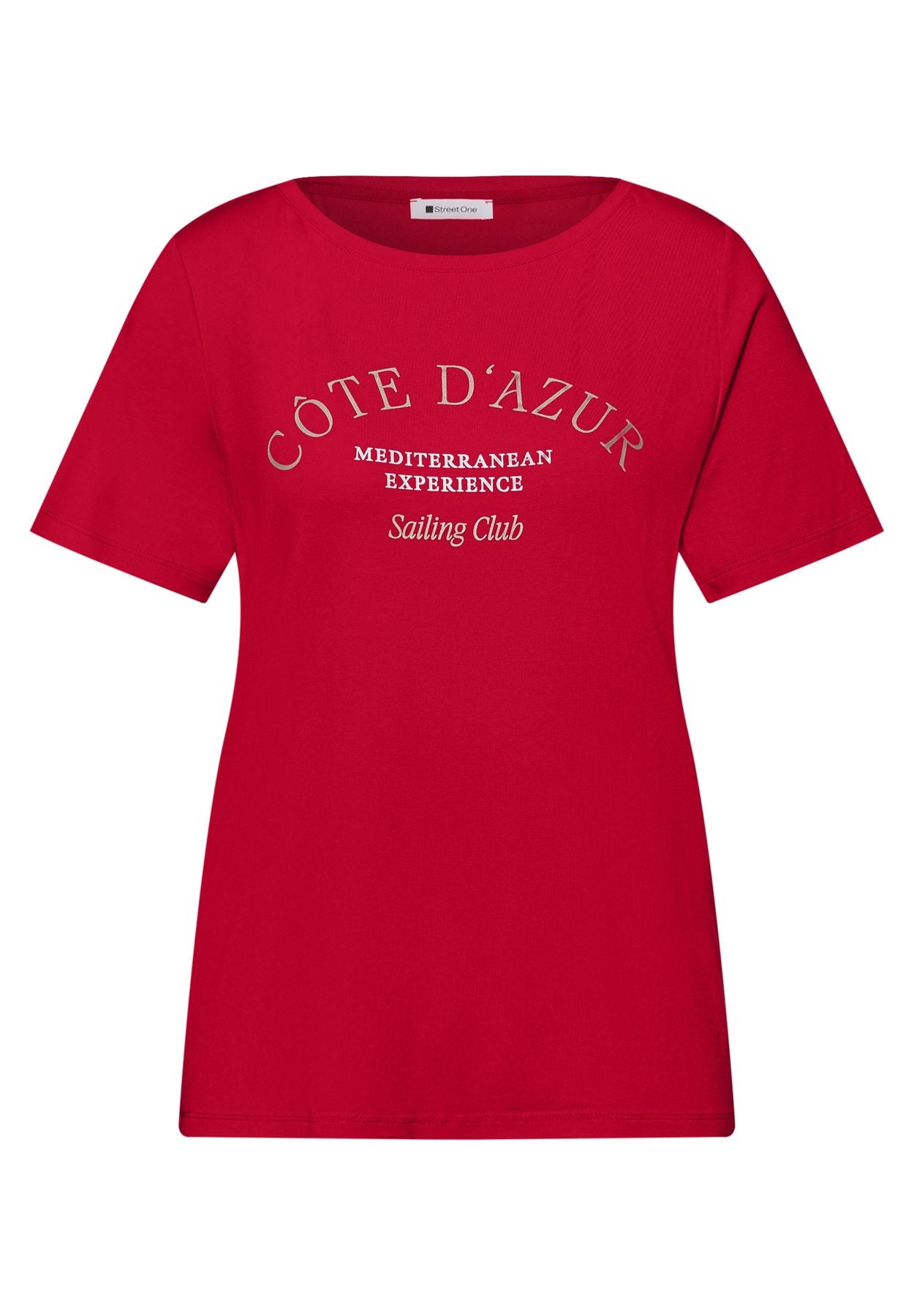 T-Shirt mit Rundhals und Wording