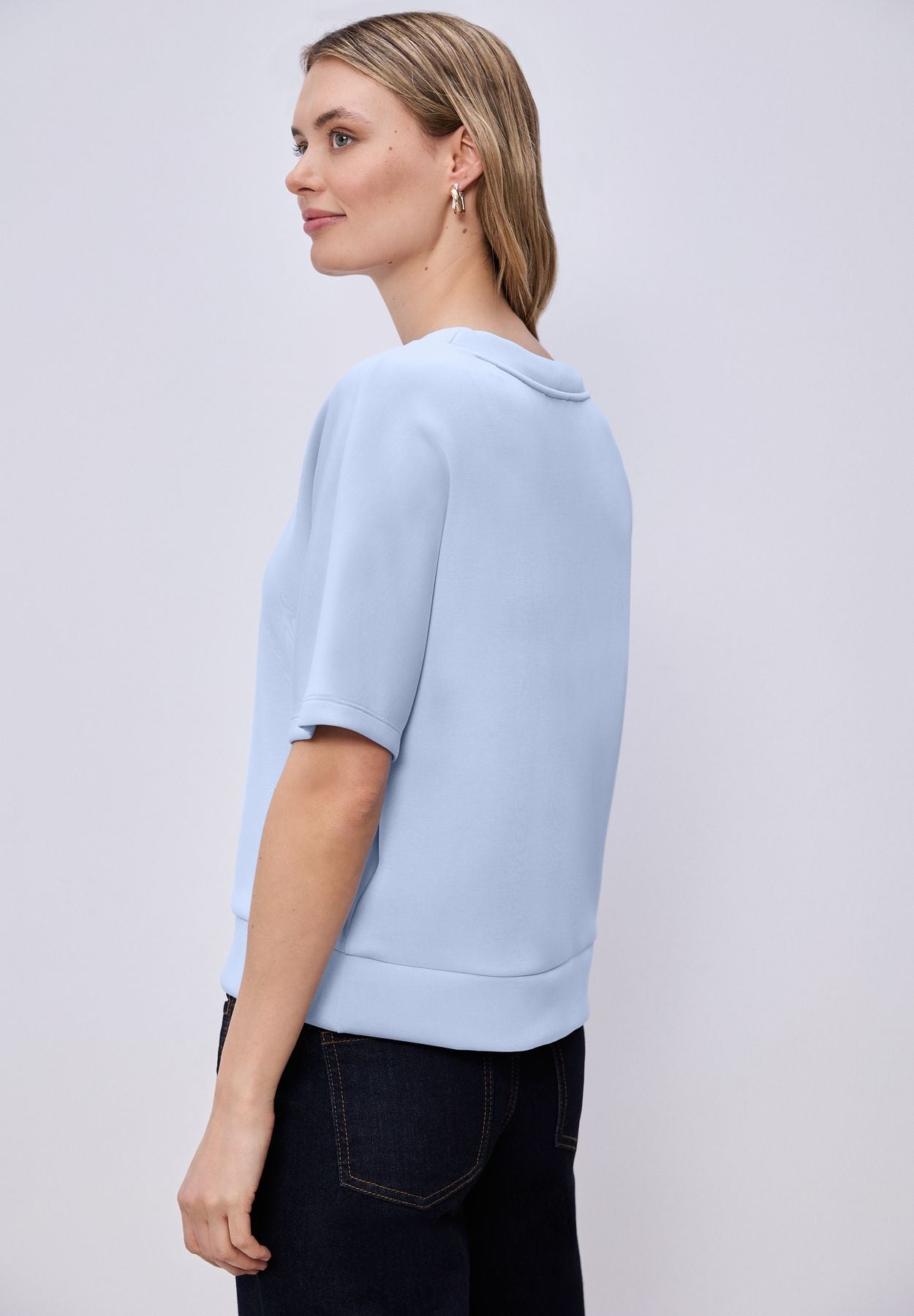 Dropped Shoulder Shirt im Silk-Look