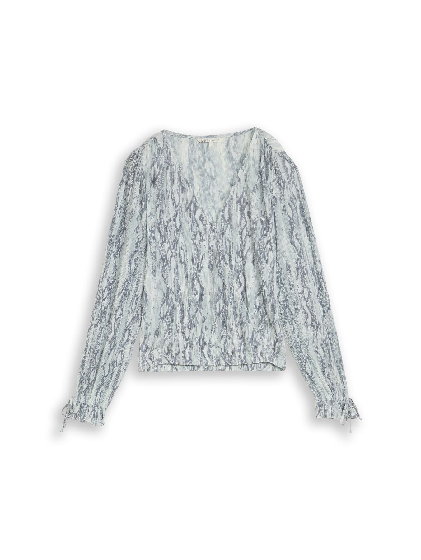 Crinkle Wickelbluse mit Schlangenprint
