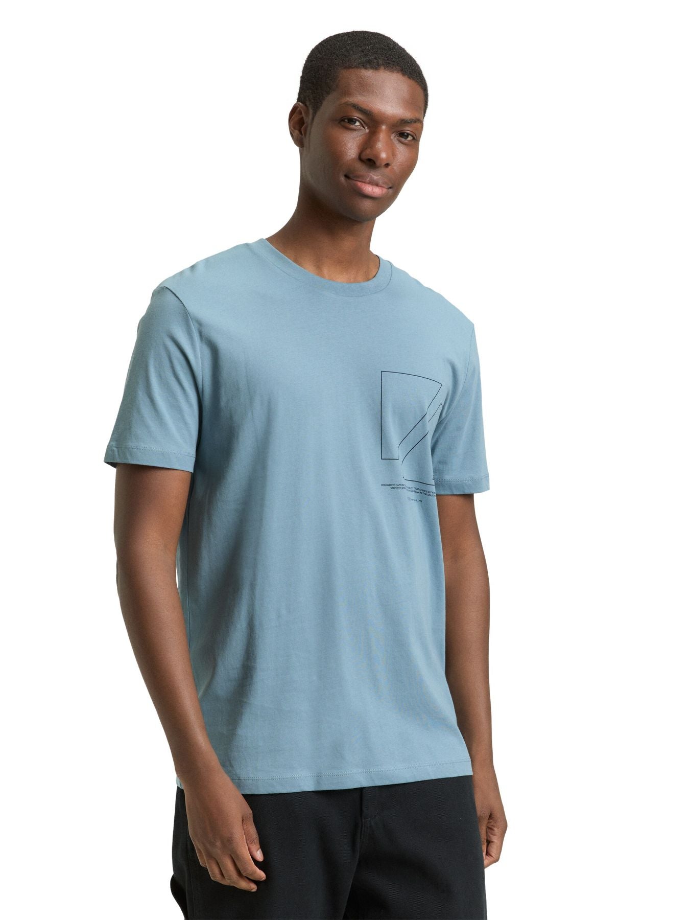 Basic T-Shirt mit Logo-Print